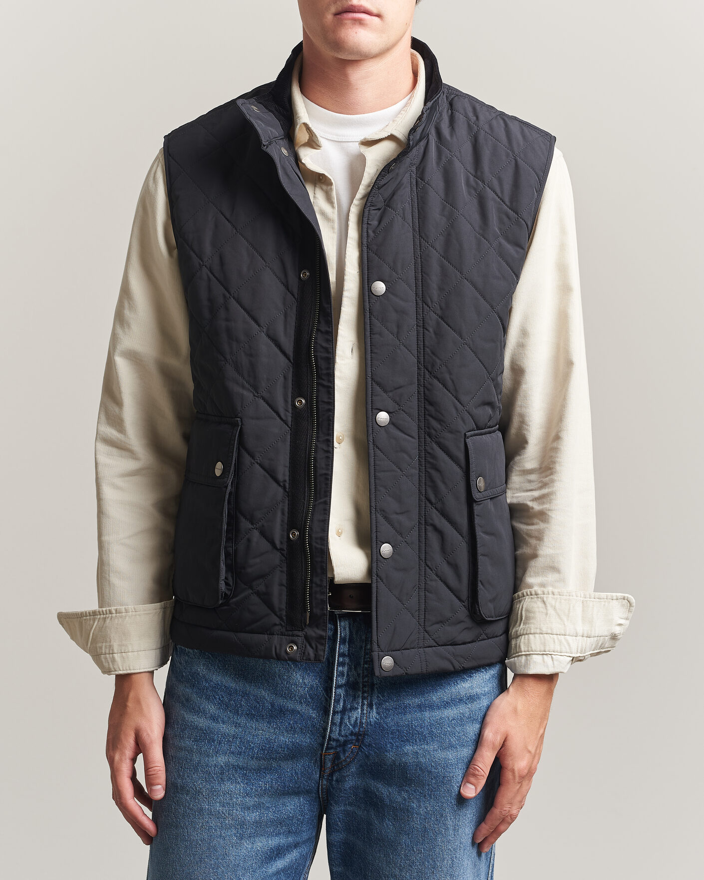 Hombres | Chalecos | Gant | Classic Quilted Vest Black