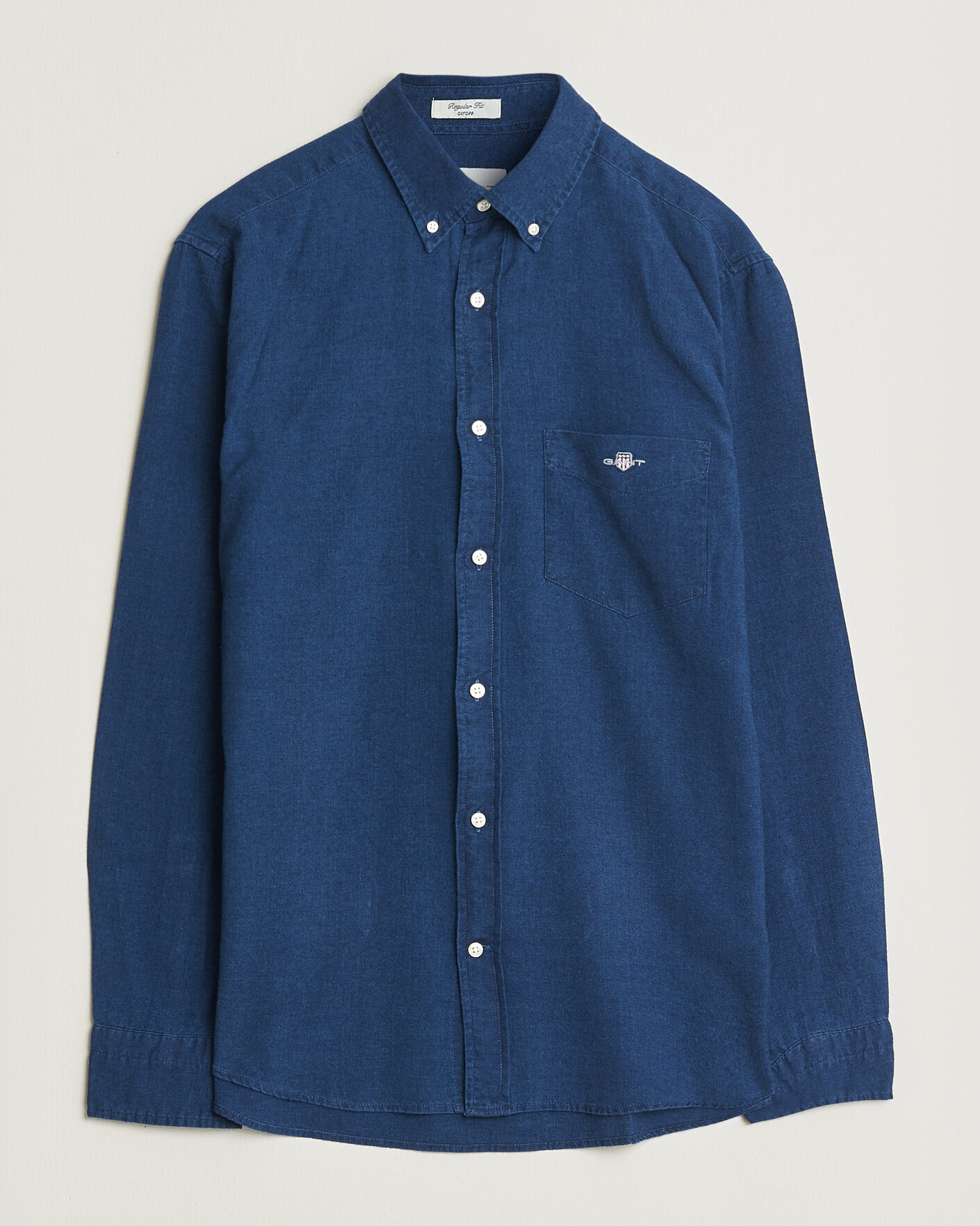 Hombres | Camisas | Gant | Regular Fit Indigo Oxford Shirt Dark Blue