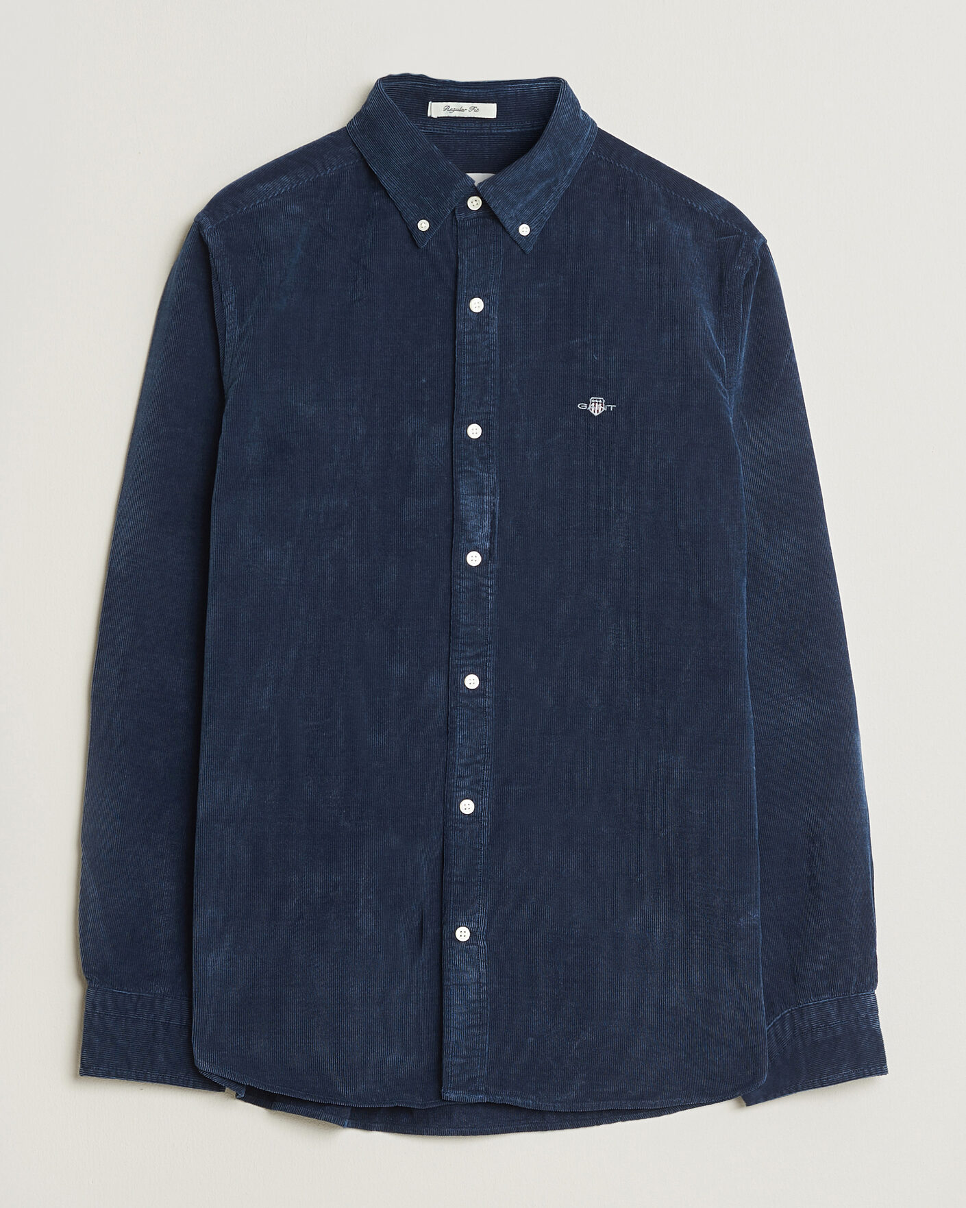 Hombres | Camisas | Gant | Indigo Corduroy Shirt Dark Blue