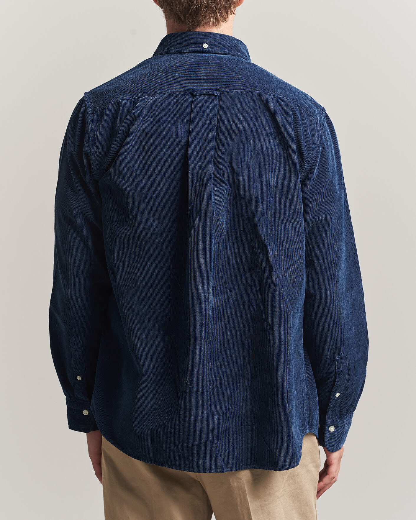 Hombres | Camisas | Gant | Indigo Corduroy Shirt Dark Blue