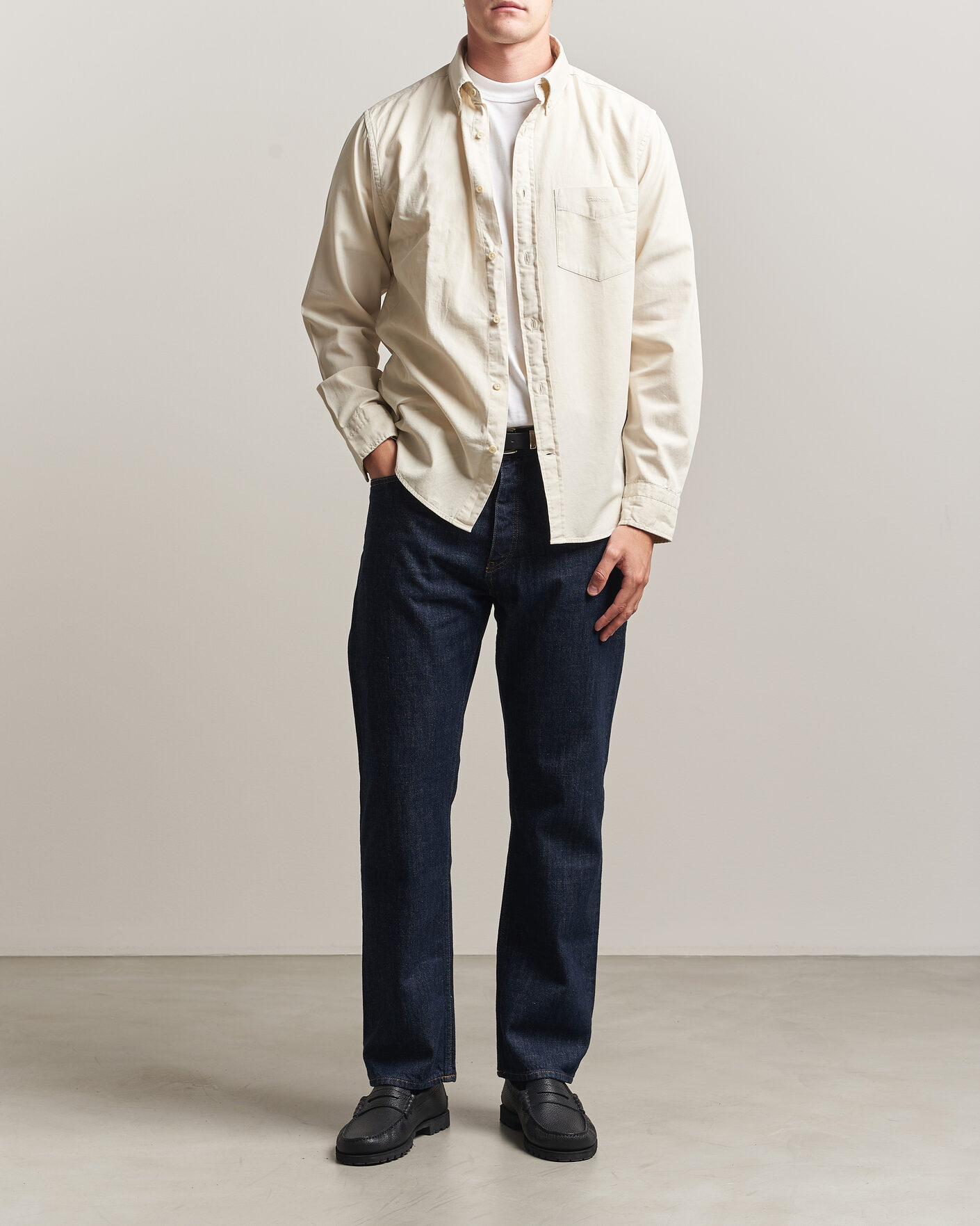 Hombres | Camisas | Gant | Regular Fit Garment Dyed Twill Shirt Sand