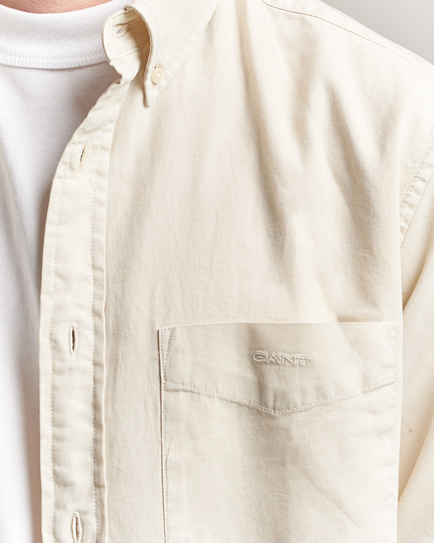 Hombres | Camisas | Gant | Regular Fit Garment Dyed Twill Shirt Sand