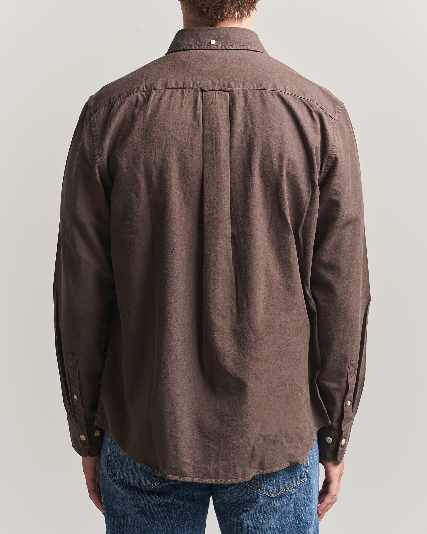 Hombres | Camisas | Gant | Regular Fit Garment Dyed Twill Shirt Shadow Brown