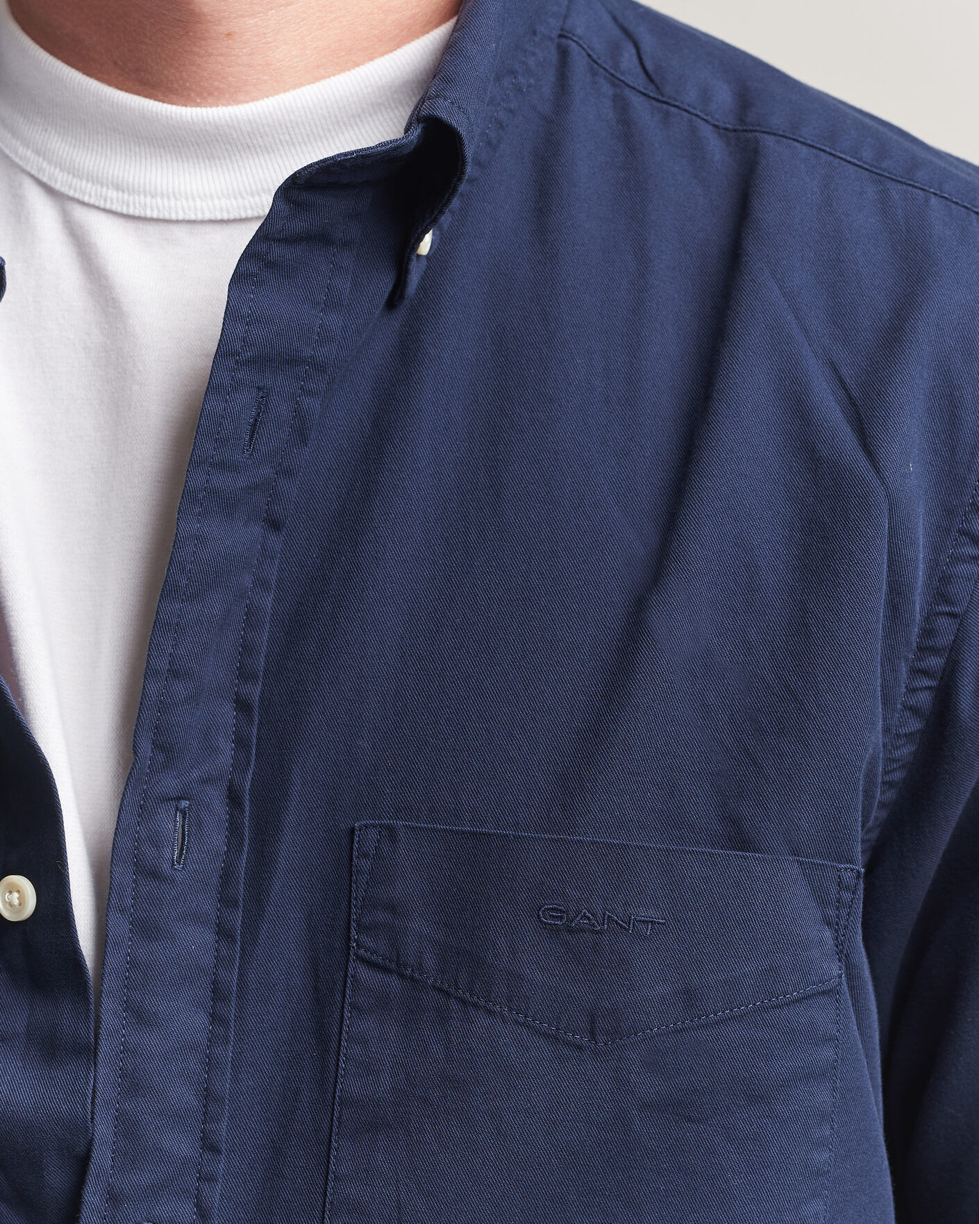 Hombres | Camisas | Gant | Regular Fit Garment Dyed Twill Shirt Evening Blue