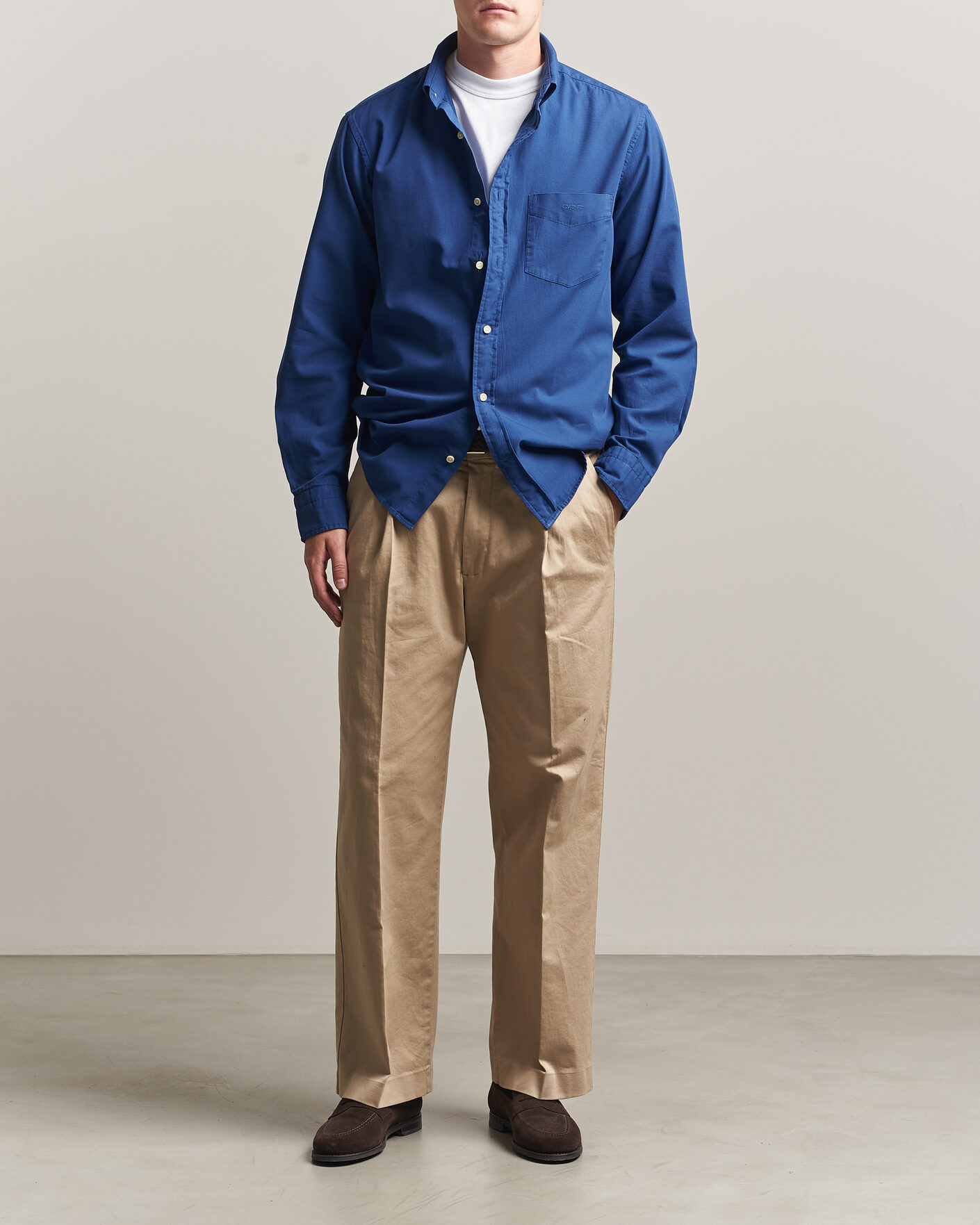Hombres | Camisas | Gant | Regular Fit Garment Dyed Twill Shirt Crisp Blue