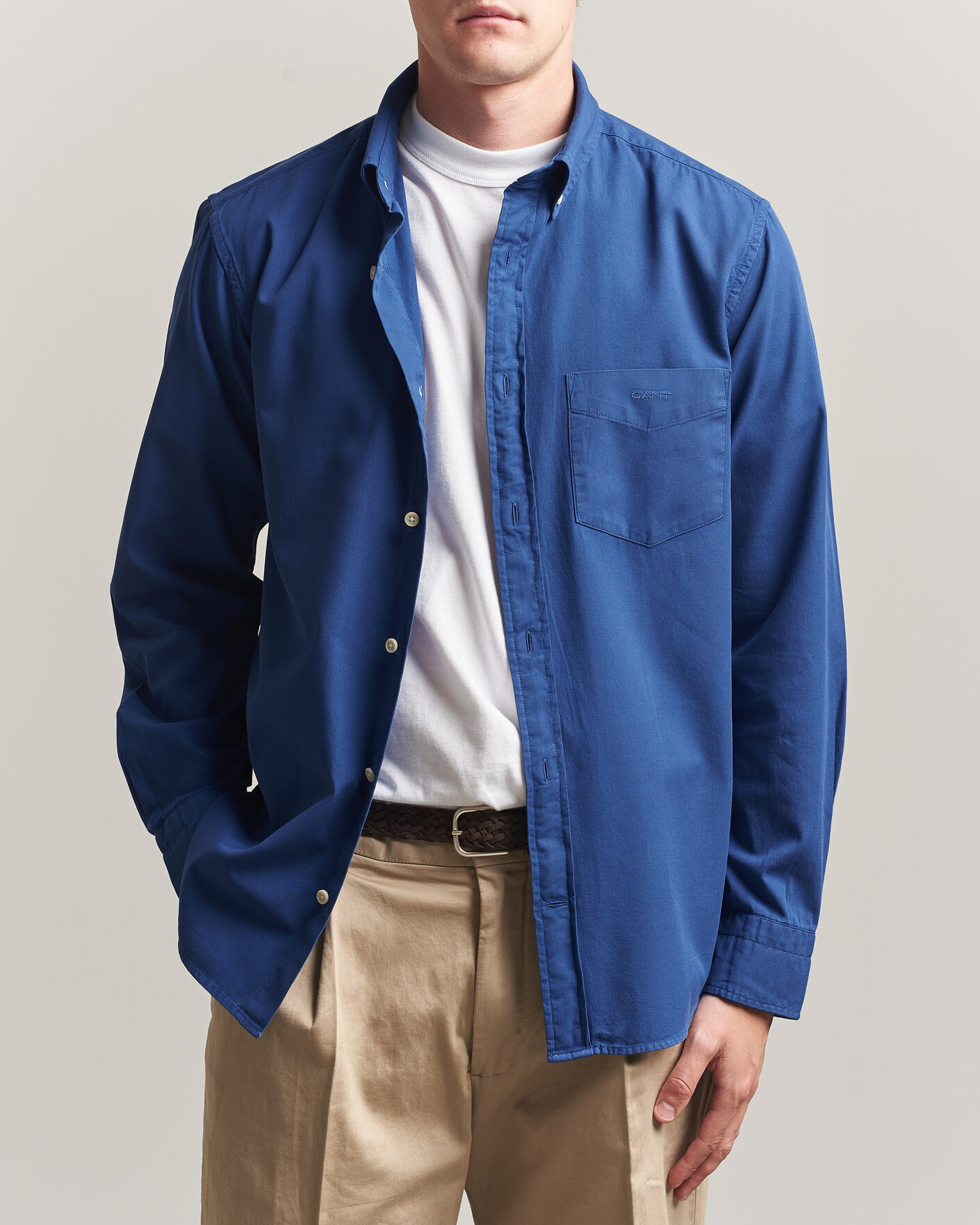 Hombres | Camisas | Gant | Regular Fit Garment Dyed Twill Shirt Crisp Blue