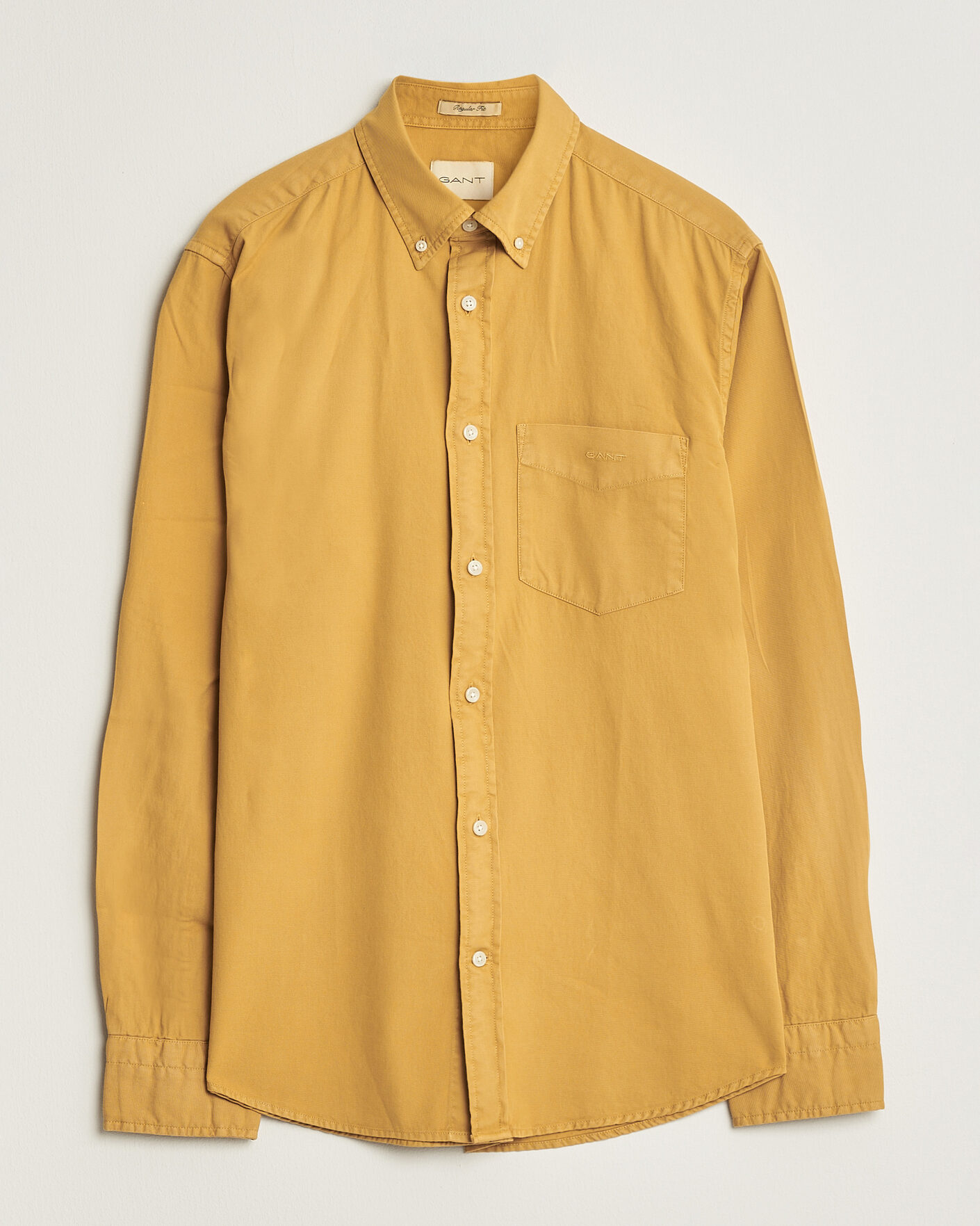 Hombres | Camisas | Gant | Regular Fit Garment Dyed Twill Shirt Turmeric Shine