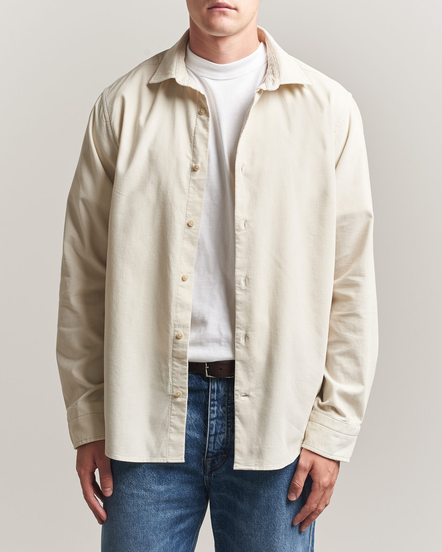 Hombres | Camisas | Gant | Regular Fit Baby Cord Shirt Sand