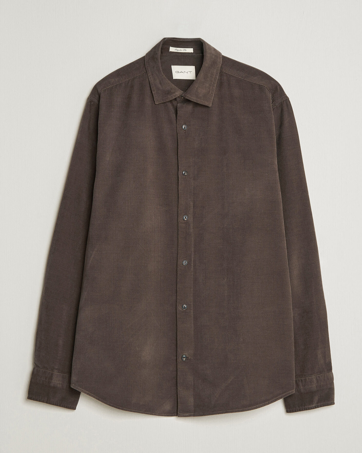Hombres | Camisas | Gant | Regular Fit Baby Cord Shirt Shadow Brown