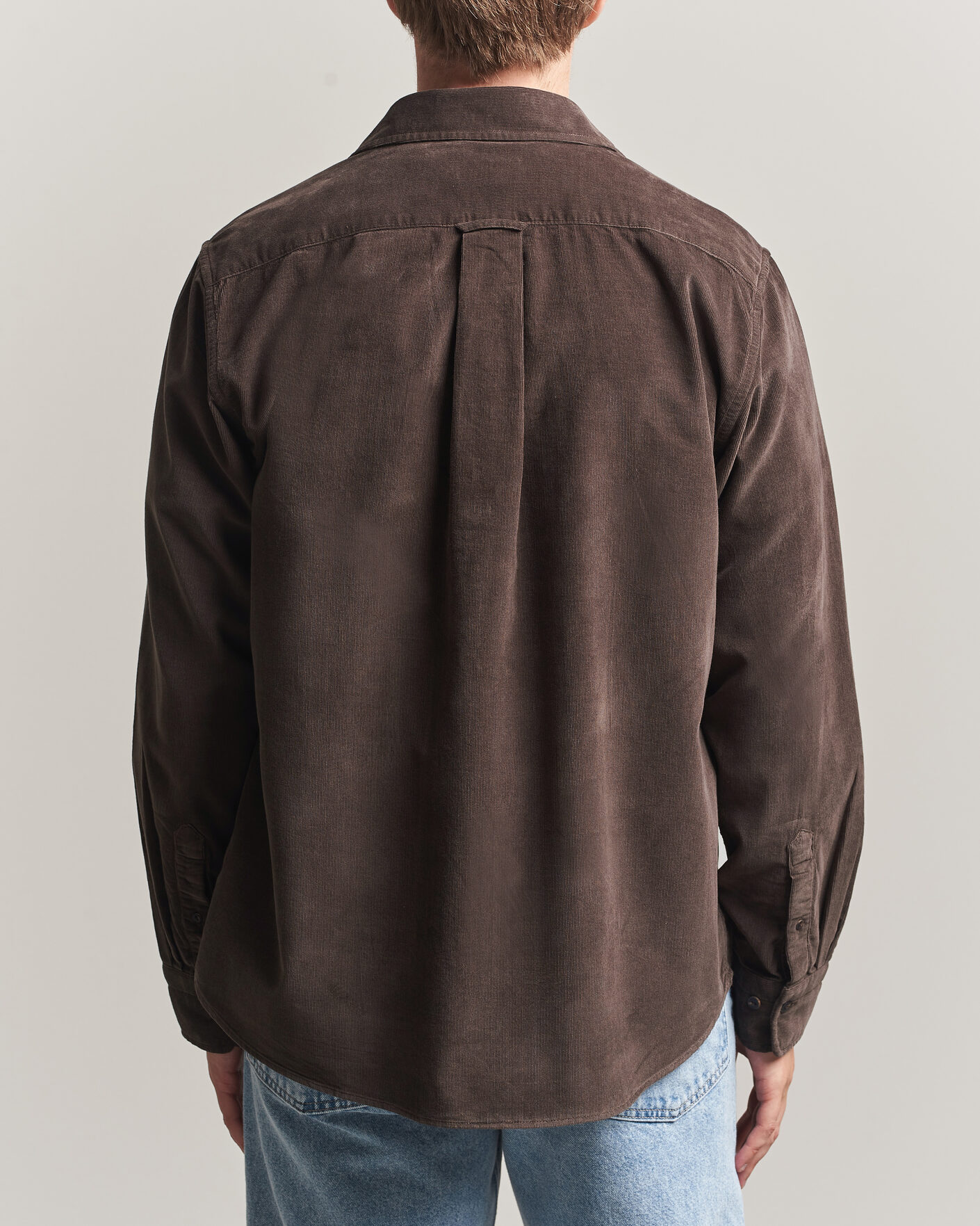 Hombres | Camisas | Gant | Regular Fit Baby Cord Shirt Shadow Brown