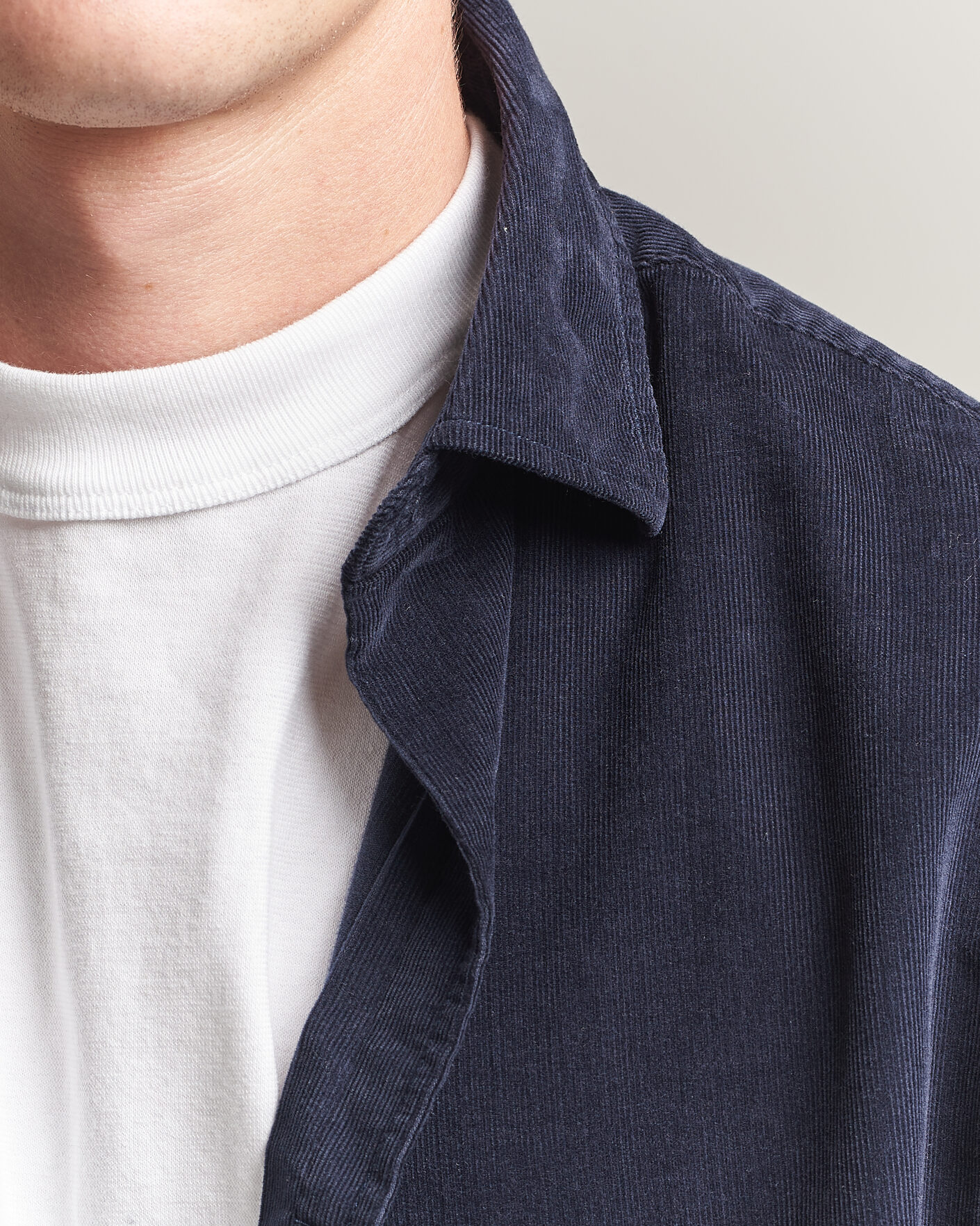 Hombres | Camisas | Gant | Regular Fit Baby Cord Shirt Evening Blue