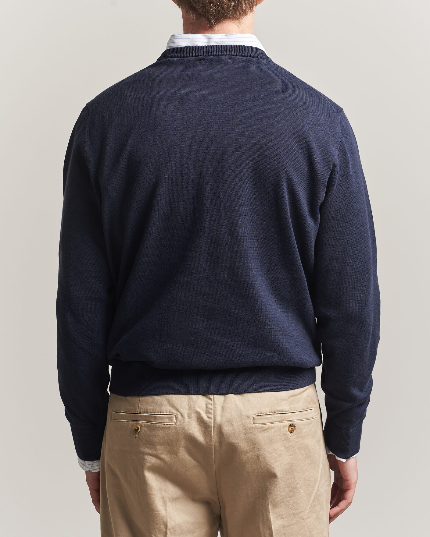Hombres | Jerséis y prendas de punto | Gant | Classic Cotton Crew Neck Evening Blue