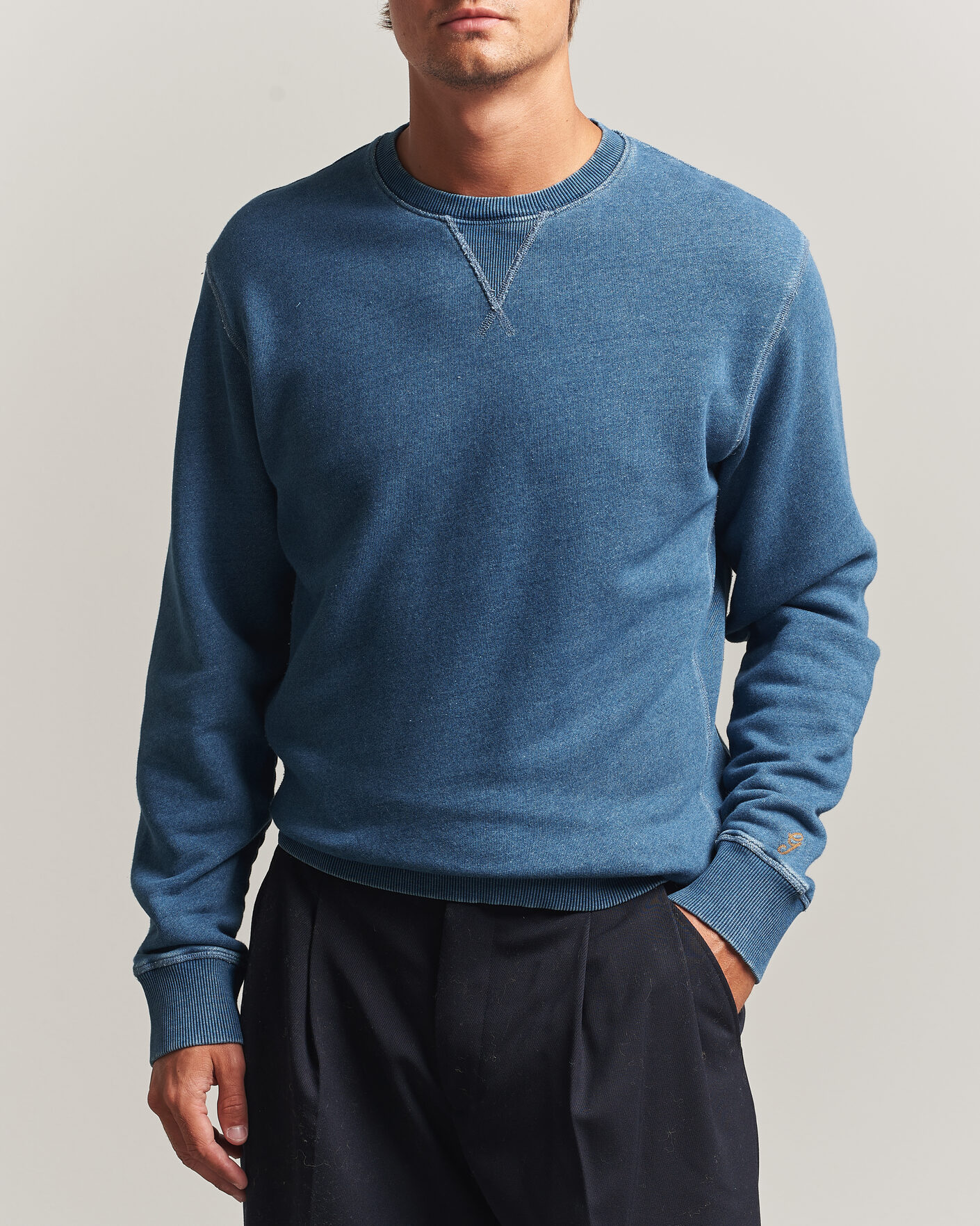 Hombres | Jerséis y prendas de punto | Gant | Vintage Crew Neck Sweatshirt Indigo