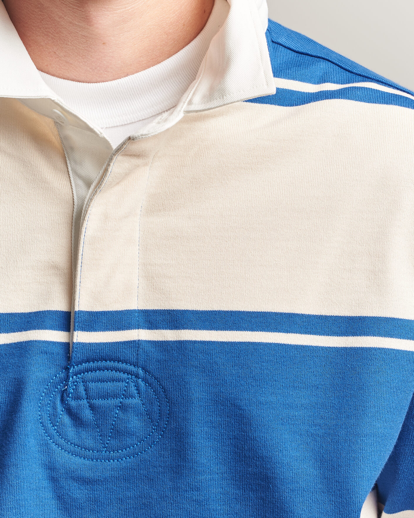 Hombres | Jerséis y prendas de punto | Gant | Striped Rugger Nautical Blue