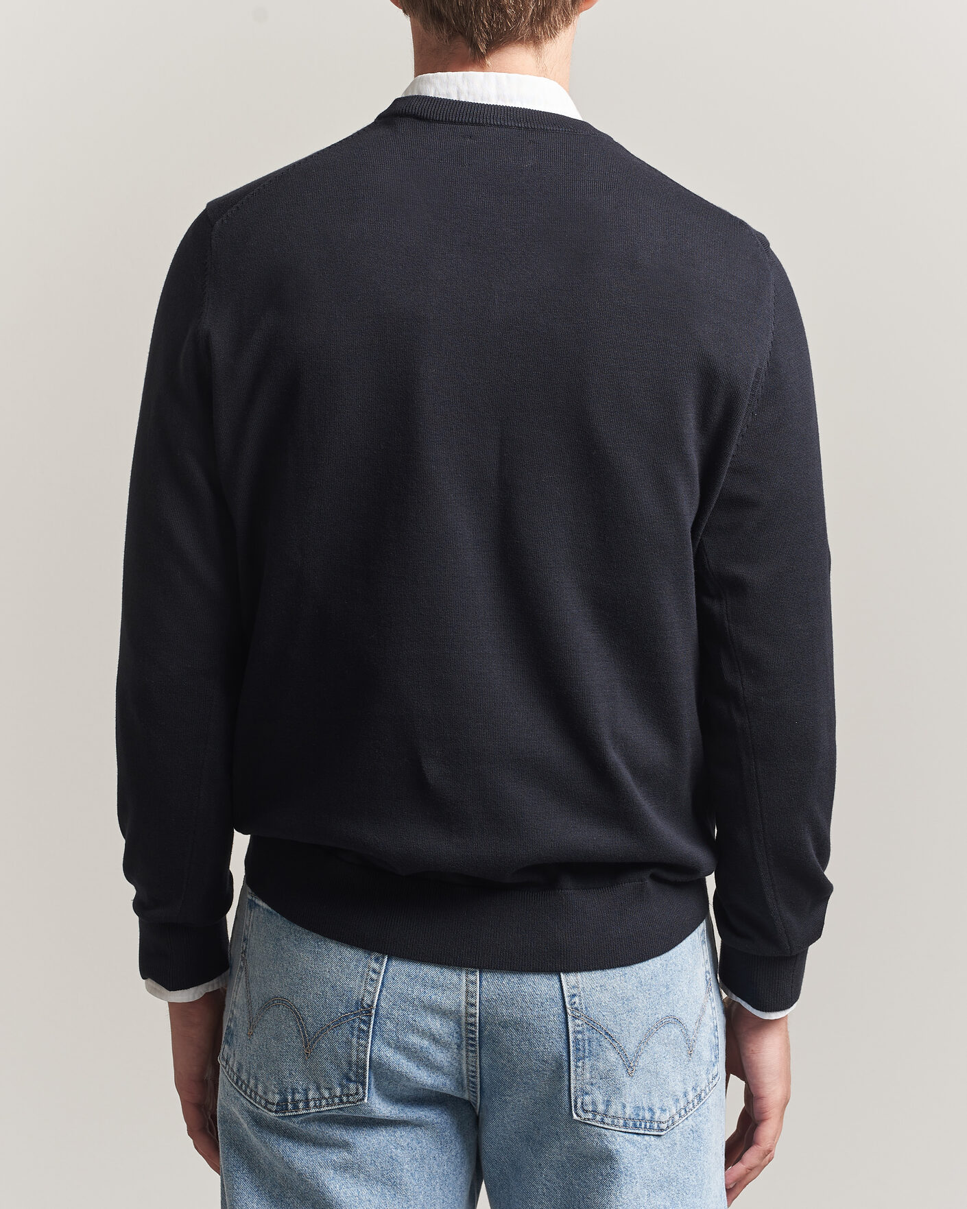 Hombres | Jerséis y prendas de punto | Gant | Classic Cotton V-Neck Black