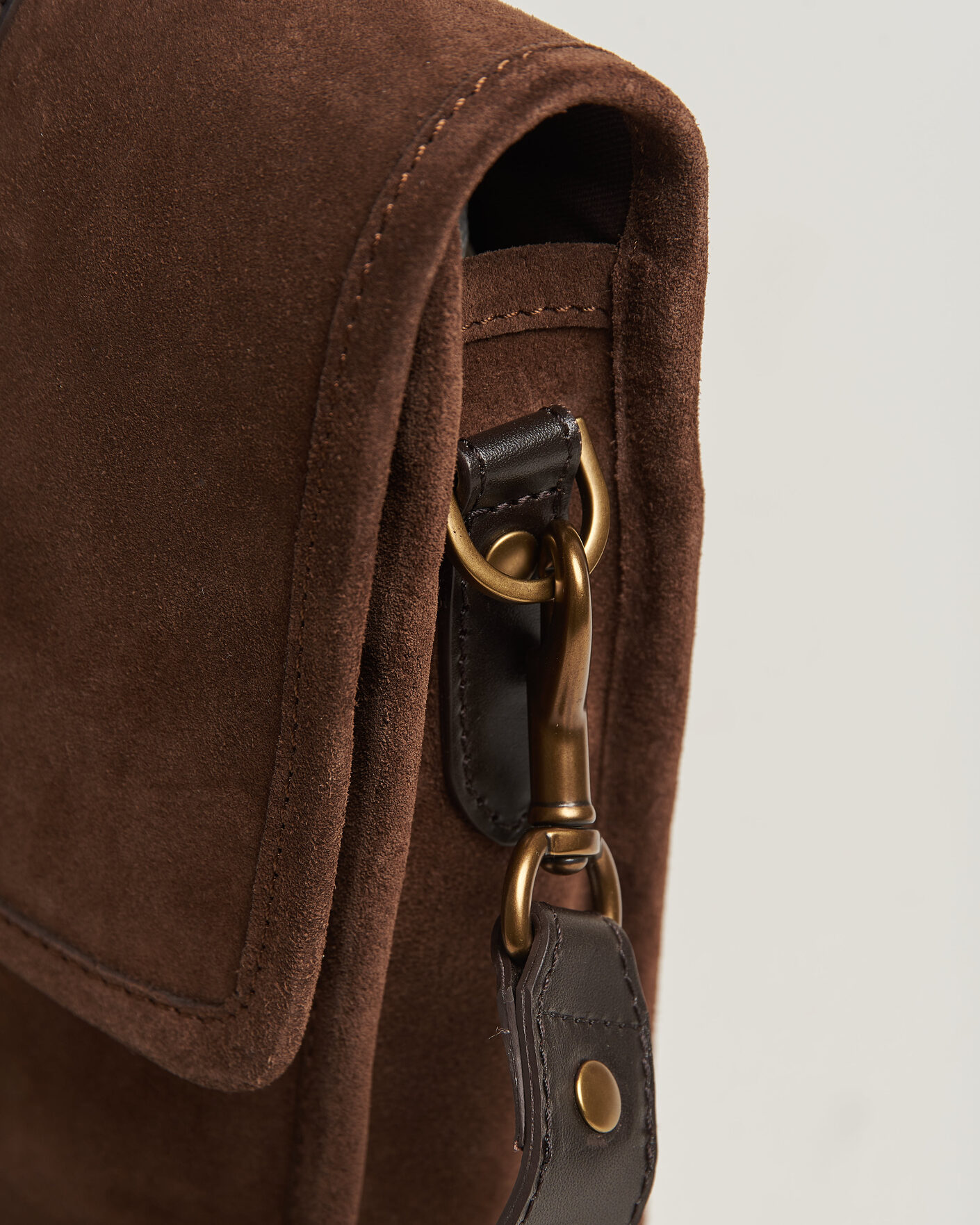 Hombres | Bolsos | Gant | Suede Shoulder Bag Soil Brown