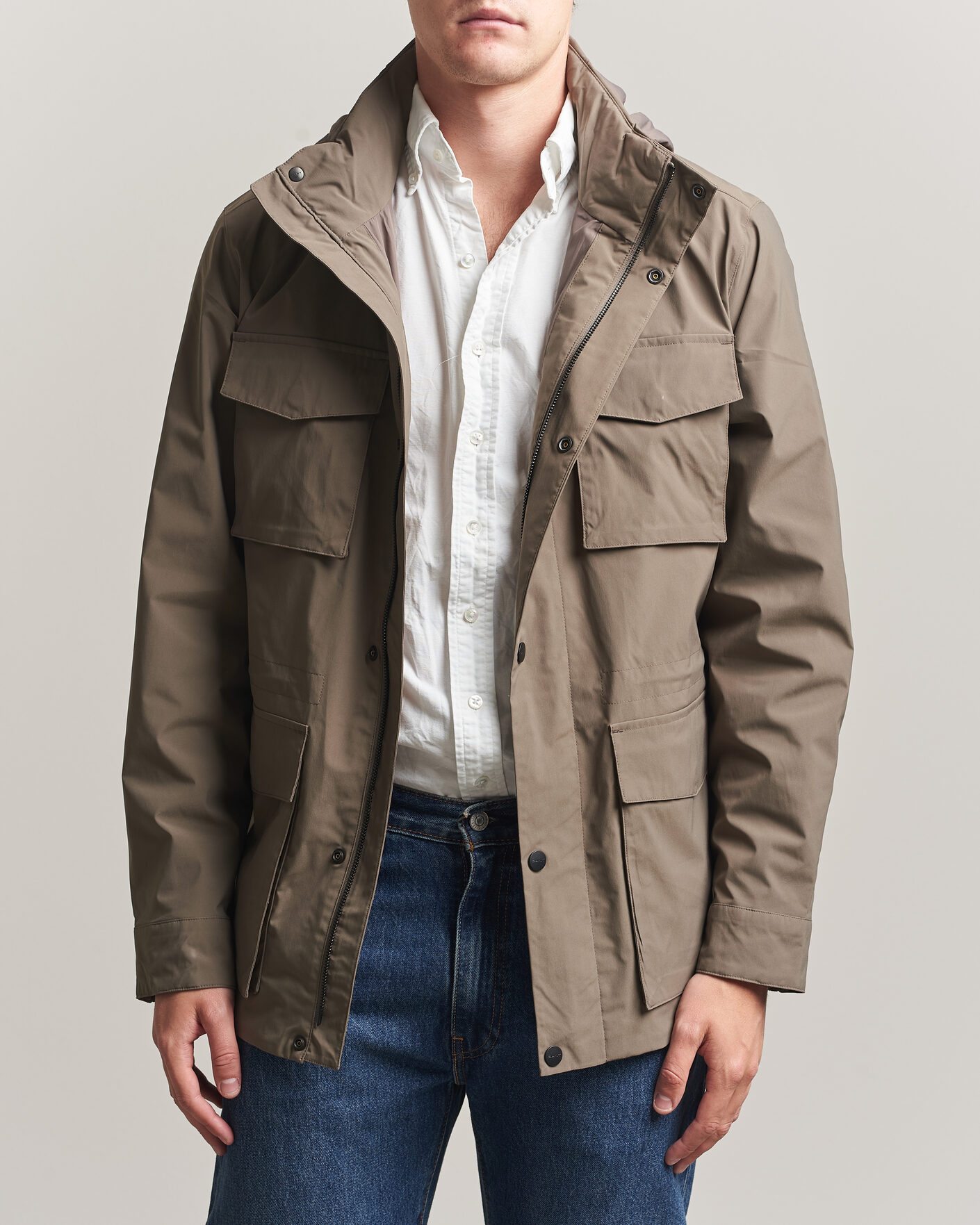 Hombres | Abrigos y chaquetas | Gant | Lightweight 4-Pocket Field Jacket Faded Taupe