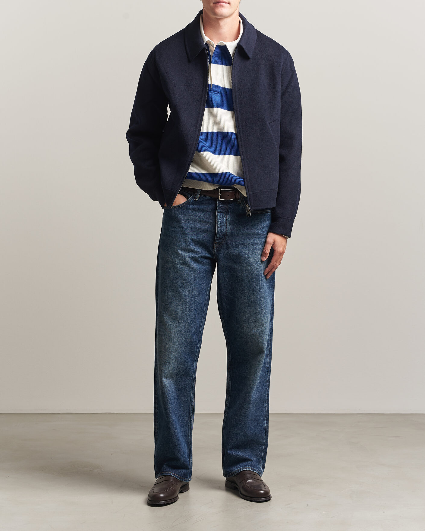 Hombres | Abrigos y chaquetas | Gant | Handstitched Wool/Cashmere Jacket Evening Blue