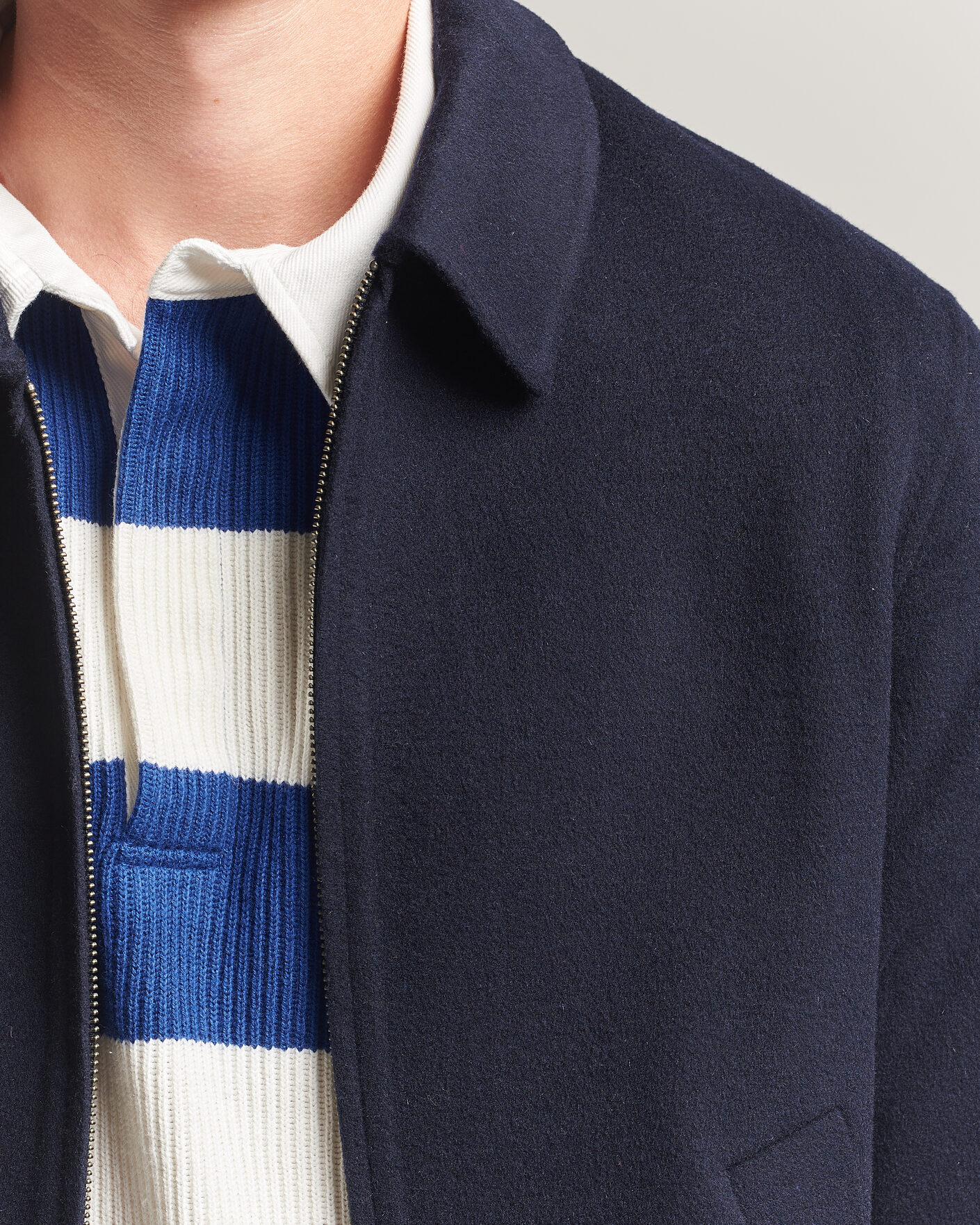 Hombres | Abrigos y chaquetas | Gant | Handstitched Wool/Cashmere Jacket Evening Blue