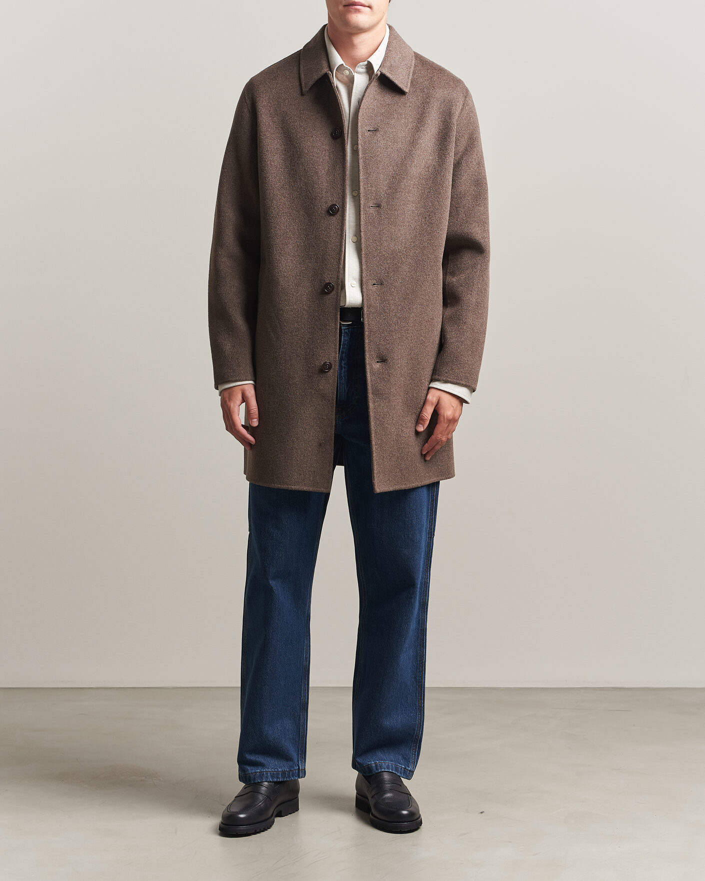 Hombres | Abrigos y chaquetas | Gant | Handstitched Wool/Cashmere Top Coat Shadow Brown