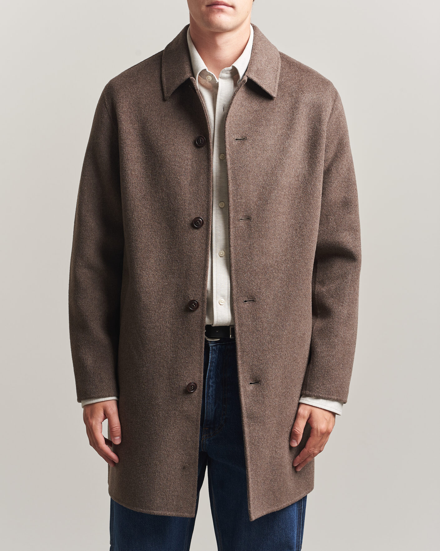 Hombres | Abrigos y chaquetas | Gant | Handstitched Wool/Cashmere Top Coat Shadow Brown