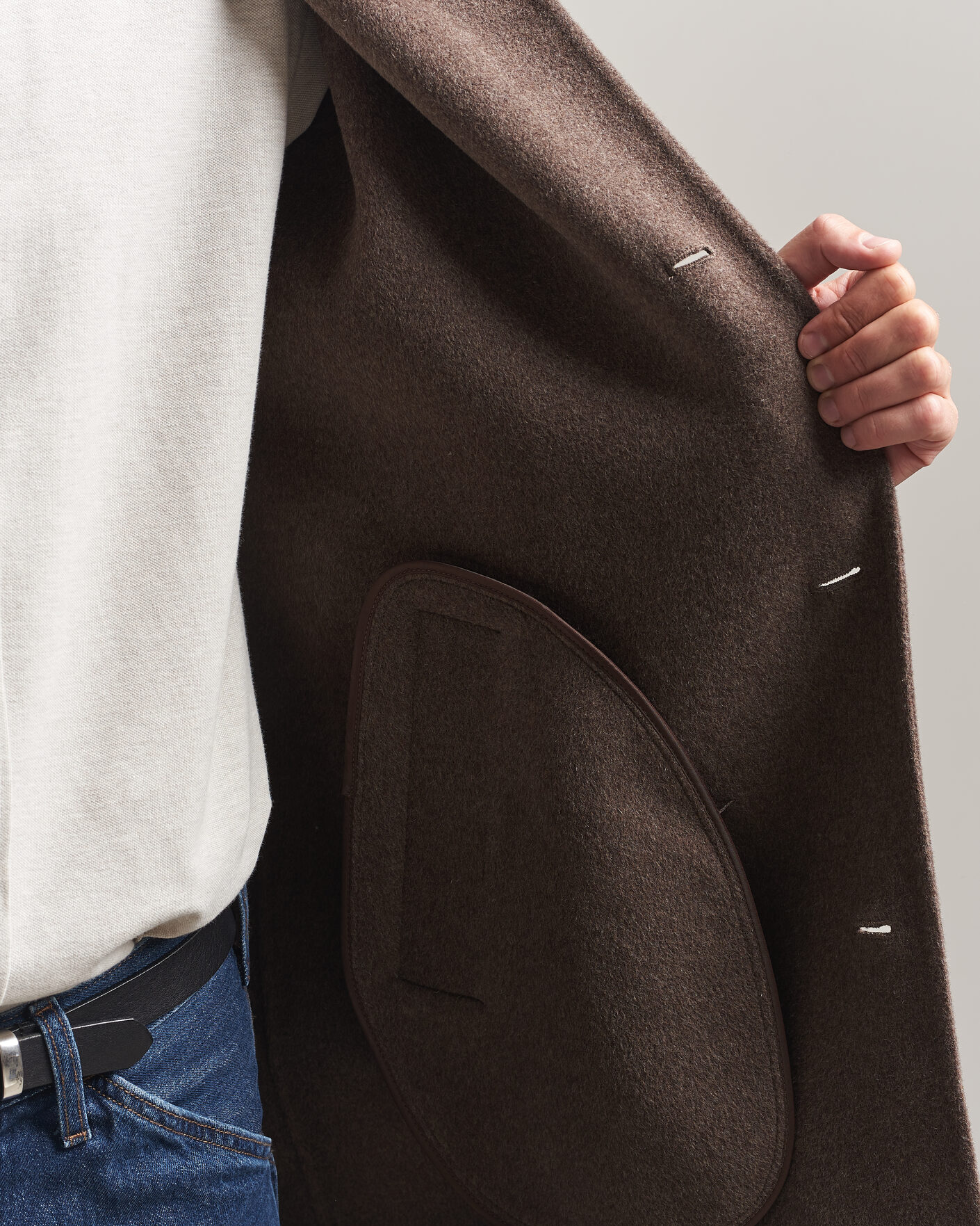 Hombres | Abrigos y chaquetas | Gant | Handstitched Wool/Cashmere Top Coat Shadow Brown
