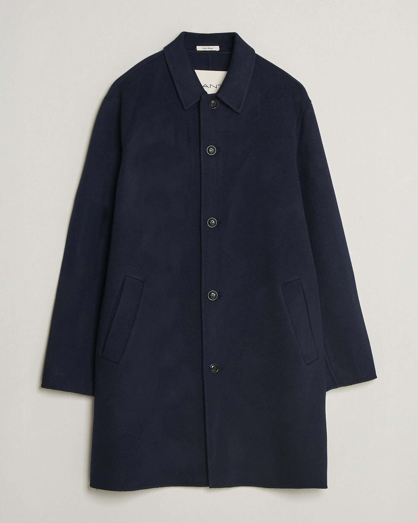 Hombres | Abrigos y chaquetas | Gant | Handstitched Wool/Cashmere Top Coat Evening Blue