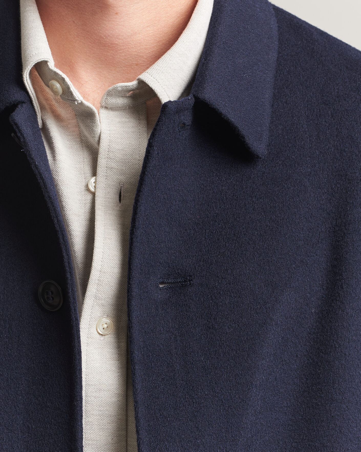 Hombres | Abrigos y chaquetas | Gant | Handstitched Wool/Cashmere Top Coat Evening Blue