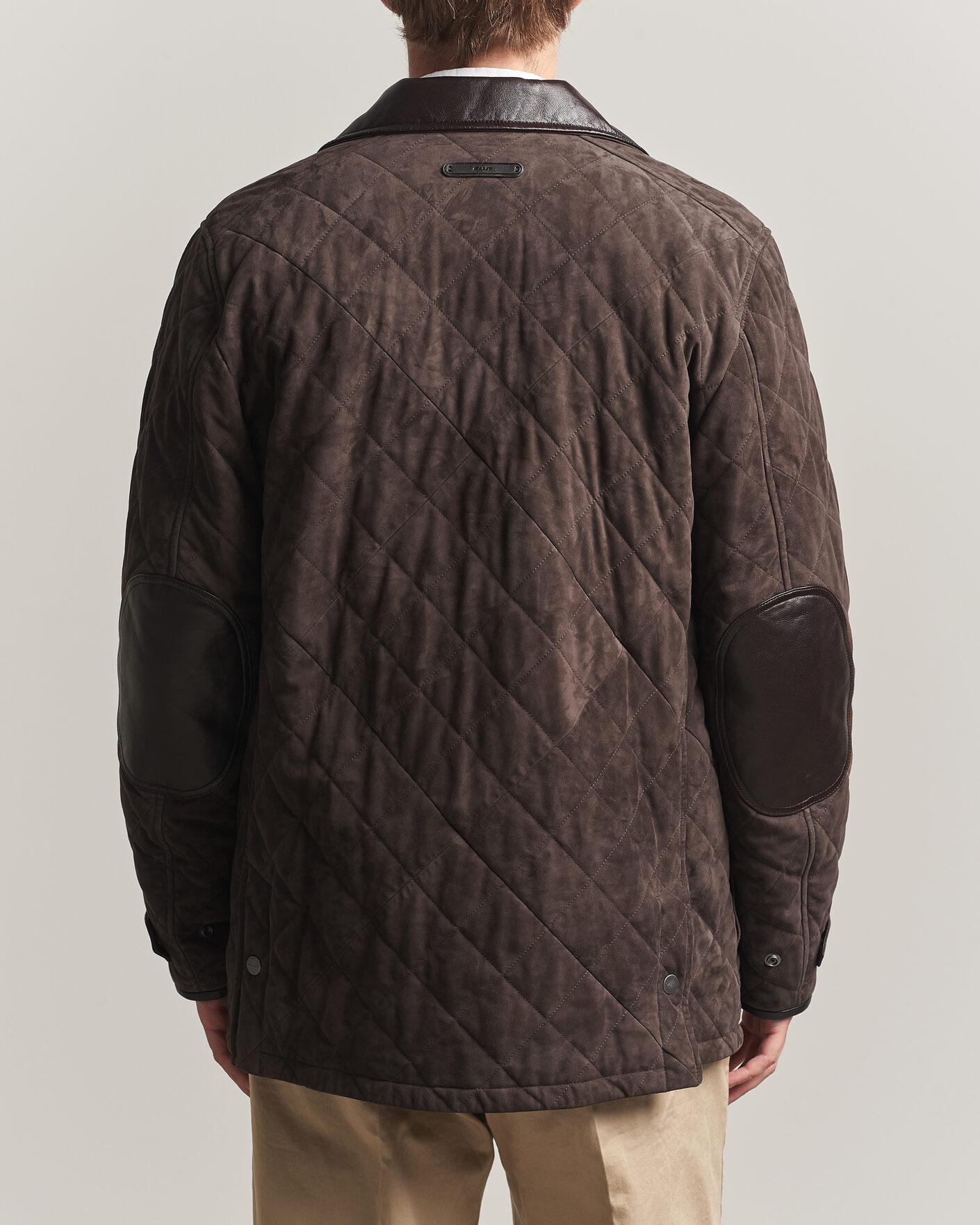 Hombres | Abrigos y chaquetas | Gant | Quilted Suede Jacket Black Brown