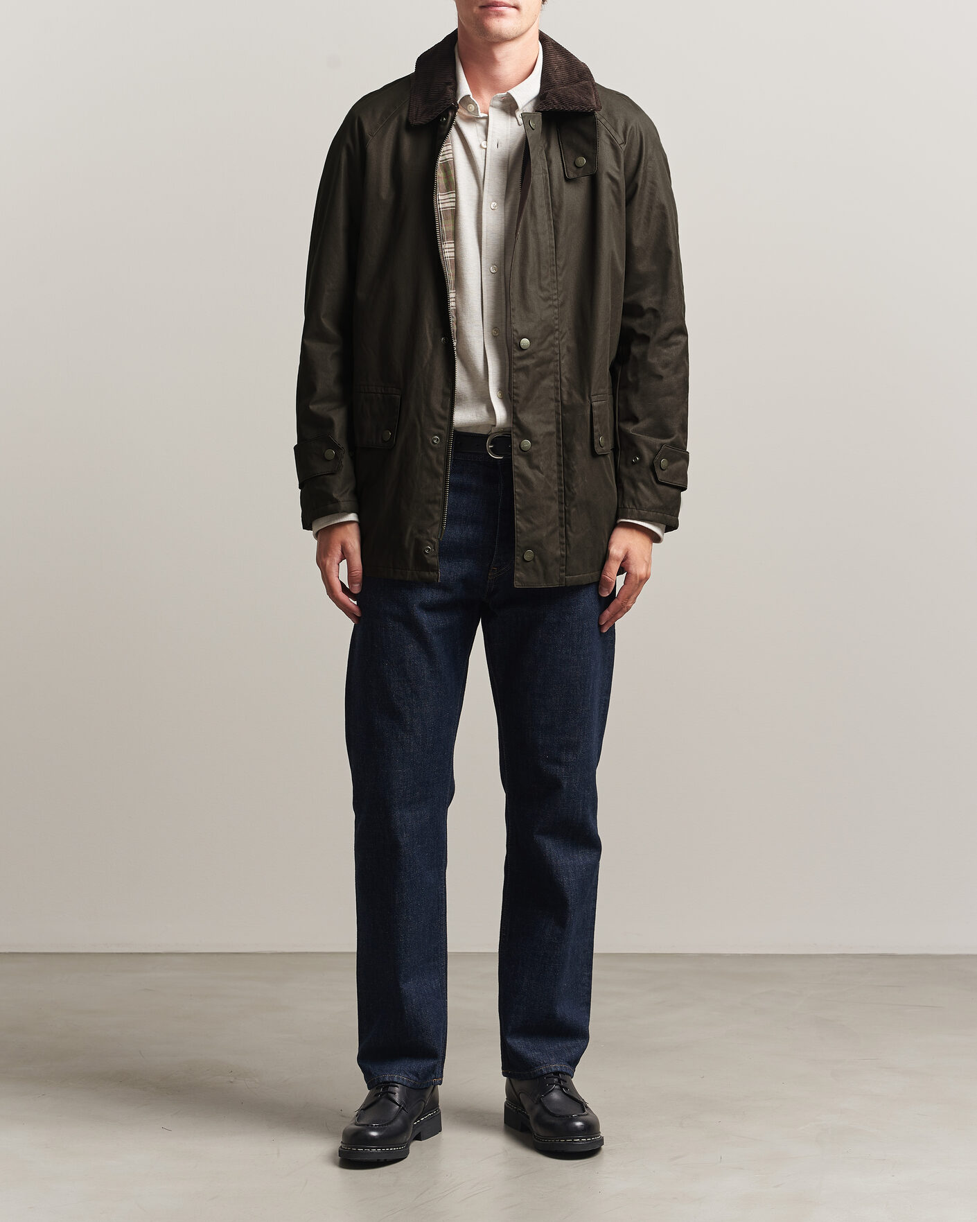 Hombres | Abrigos y chaquetas | Gant | Waxed Barn Jacket Black Brown