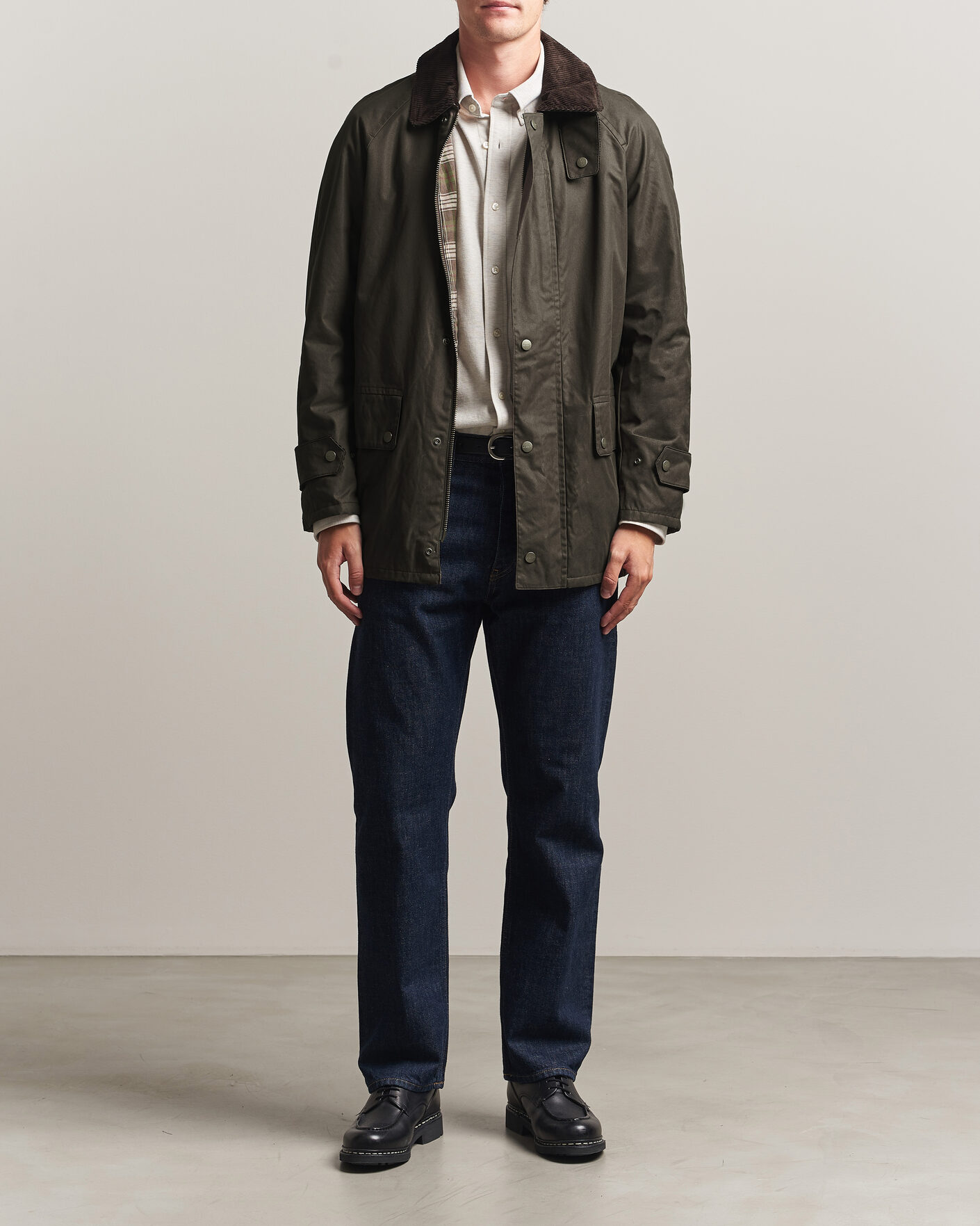Hombres | Abrigos y chaquetas | Gant | Waxed Barn Jacket Black Brown