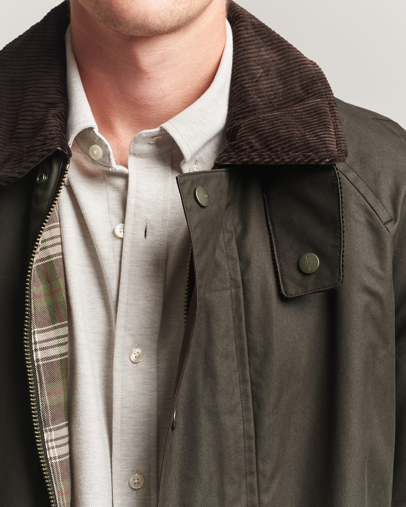 Hombres | Abrigos y chaquetas | Gant | Waxed Barn Jacket Black Brown