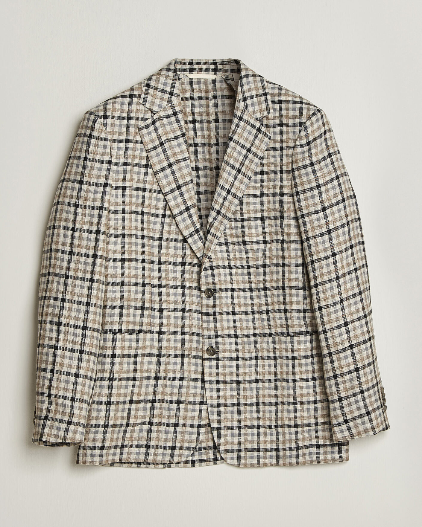 Hombres | Blazers | Gant | Wool/Linen Checked Blazer Cream