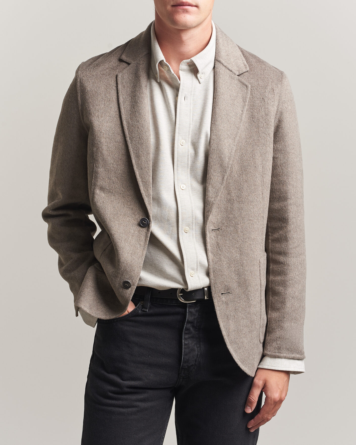 Hombres | Blazers | Gant | Handstitched Unlined Blazer Mist Taupe