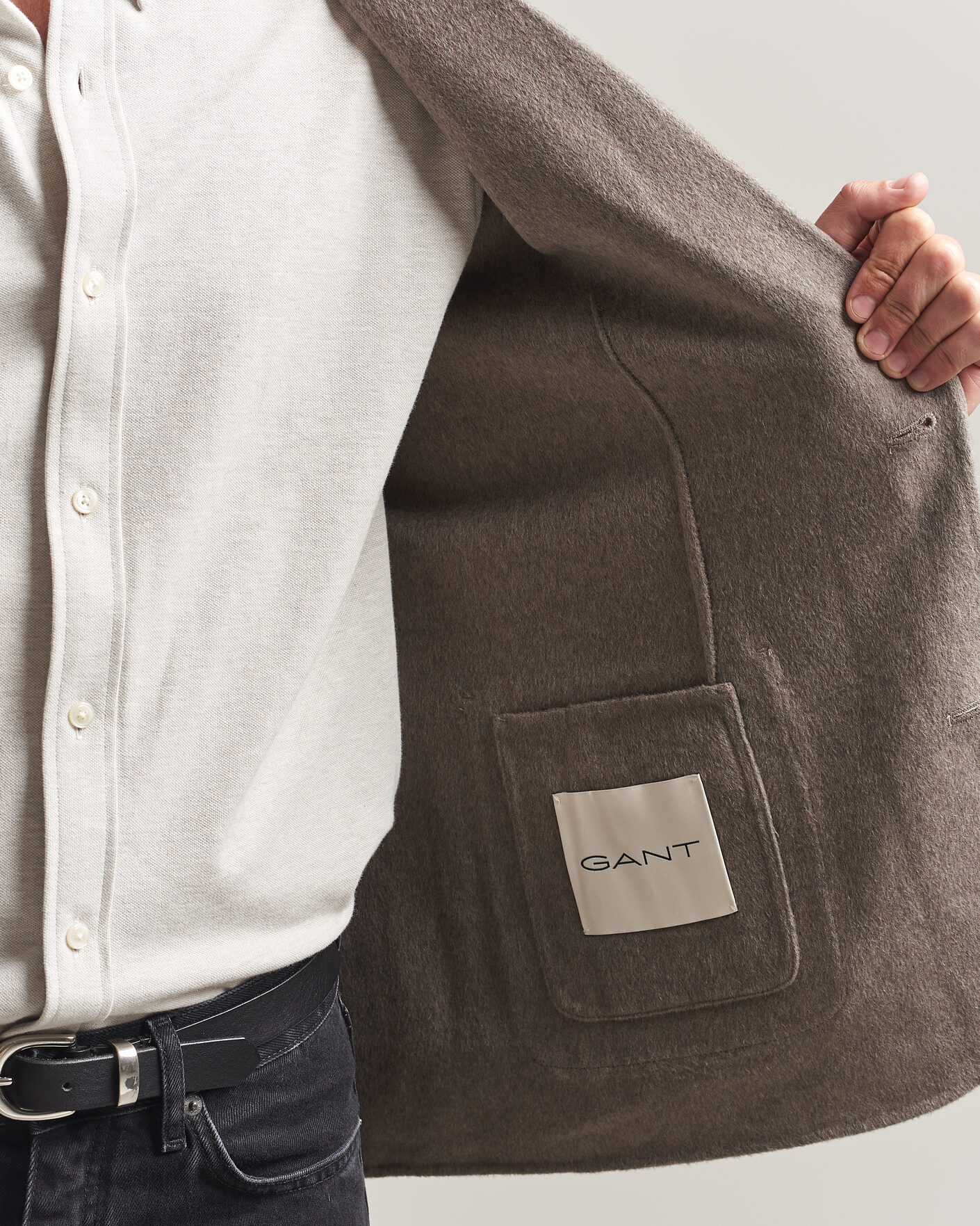 Hombres | Blazers | Gant | Handstitched Unlined Blazer Mist Taupe