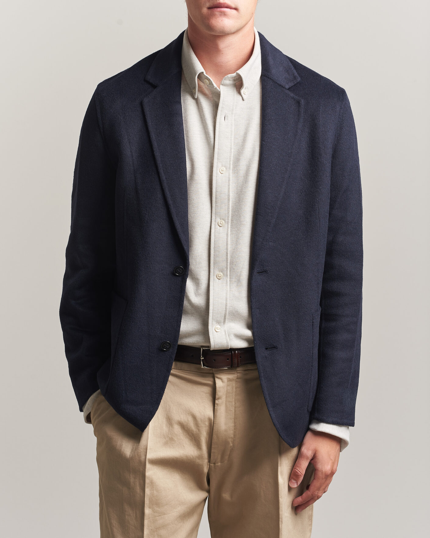 Hombres | Blazers | Gant | Handstitched Unlined Blazer Evening Blue