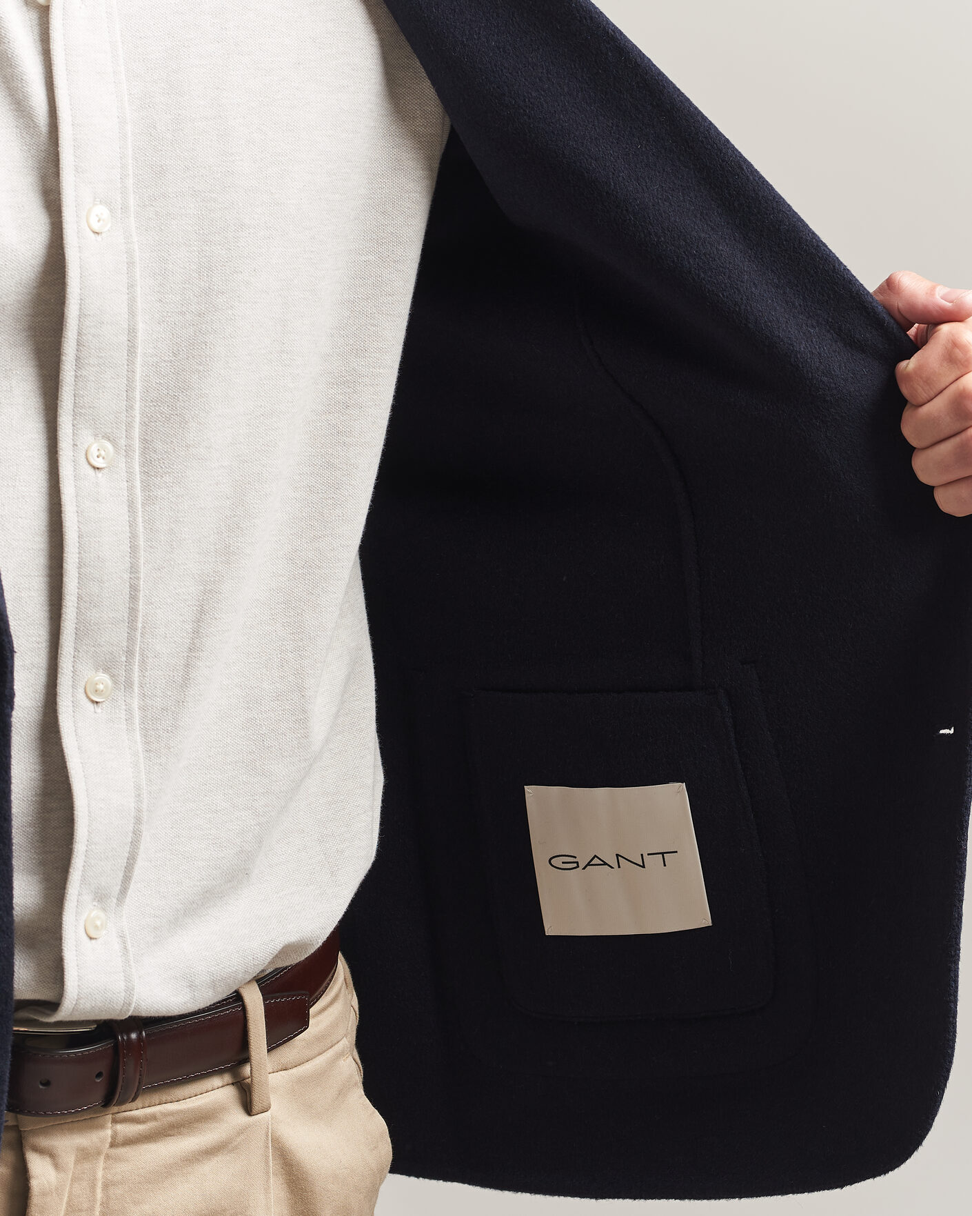Hombres | Blazers | Gant | Handstitched Unlined Blazer Evening Blue
