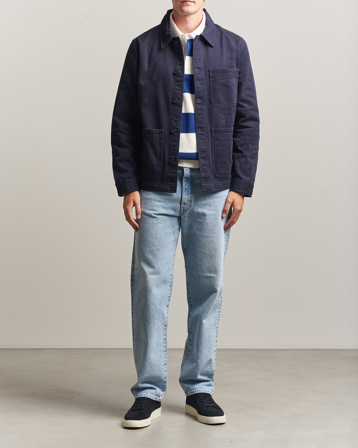 Hombres | Camisas | Gant | Regular Fit Brushed Twill Overshirt Evening Blue