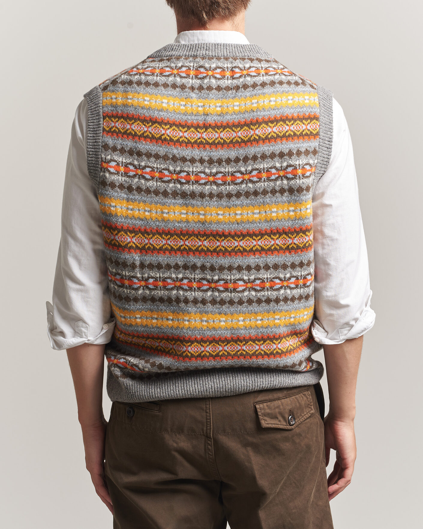 Hombres | Jerséis y prendas de punto | Gant | Wool Knitted Fairisle Vest Multi