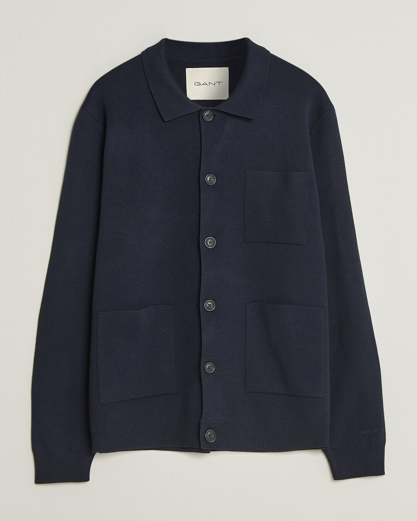 Hombres | Jerséis y prendas de punto | Gant | Milano Knitted Cardigan Evening Blue