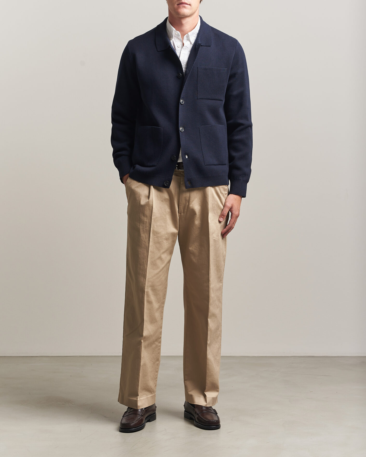 Hombres | Jerséis y prendas de punto | Gant | Milano Knitted Cardigan Evening Blue