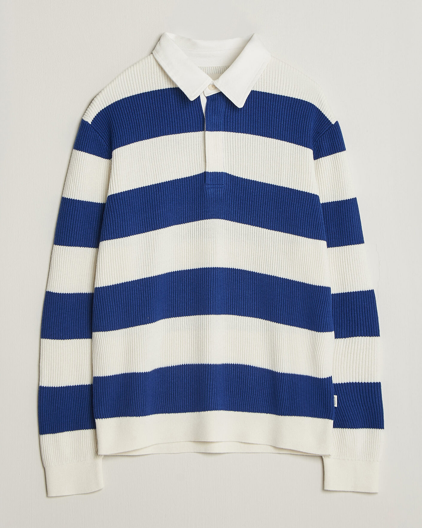 Hombres | Jerséis y prendas de punto | Gant | Cotton/Merino Knitted Striped Rugger Cream