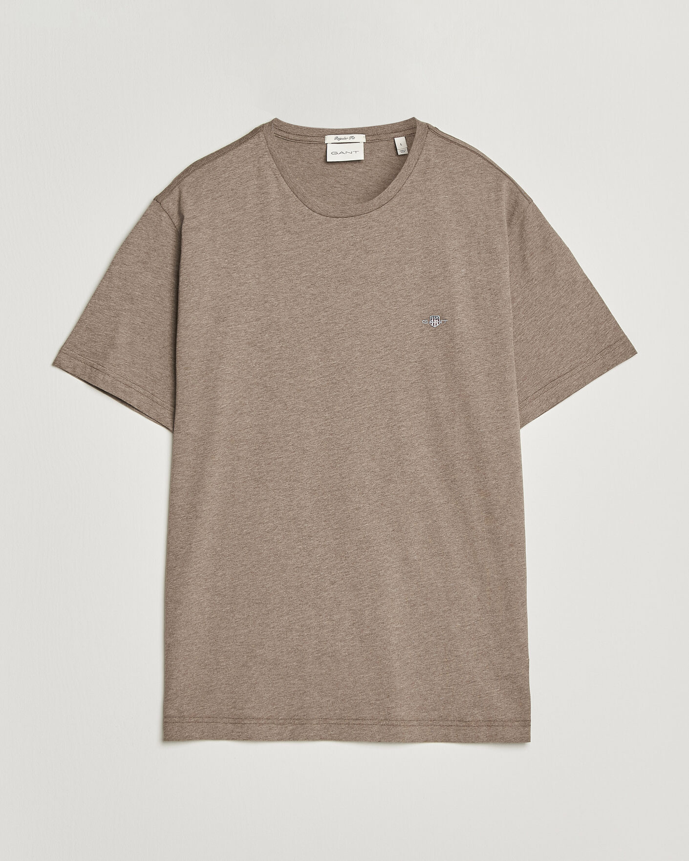Hombres | Camisetas | Gant | The Original T-Shirt Dark Hazelnut Melange
