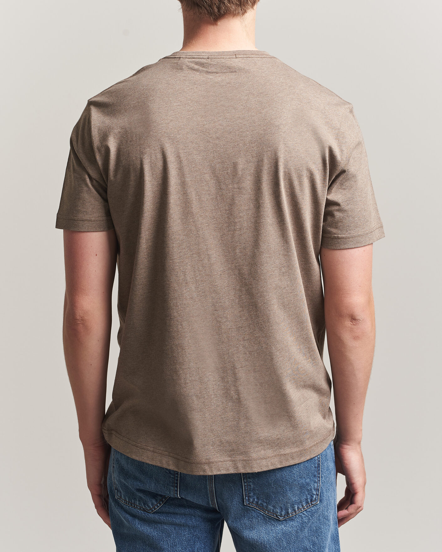Hombres | Camisetas | Gant | The Original T-Shirt Dark Hazelnut Melange