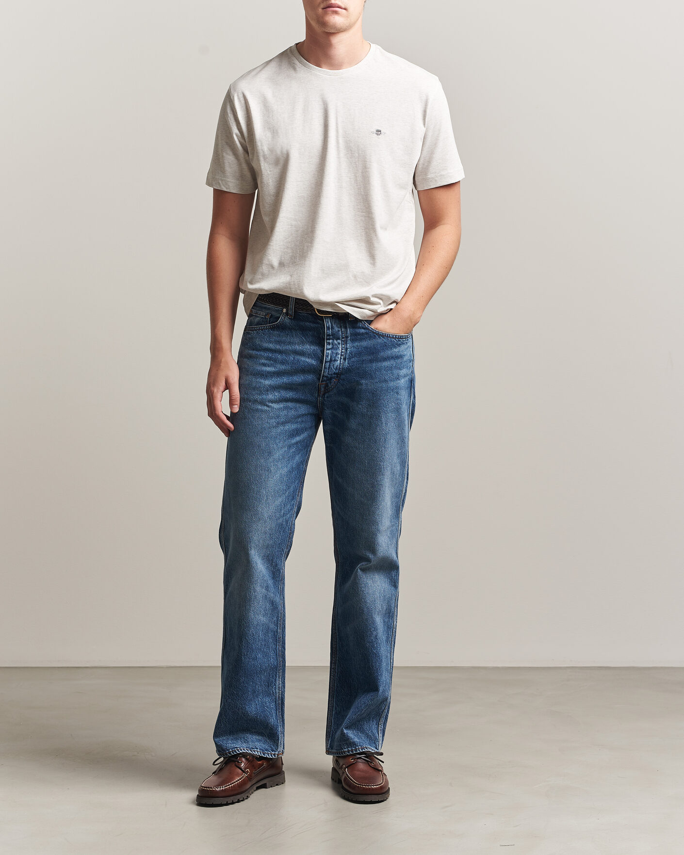 Hombres | Camisetas | Gant | The Original T-Shirt Glacier Melange