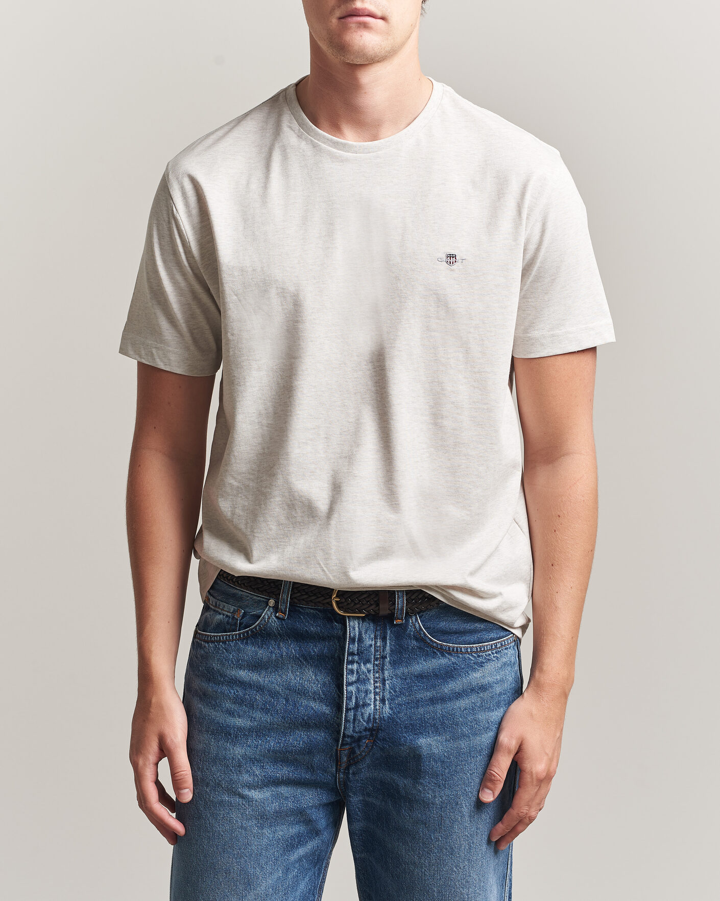 Hombres | Camisetas | Gant | The Original T-Shirt Glacier Melange