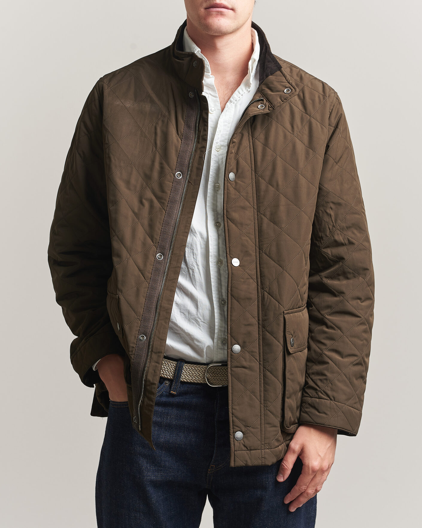 Hombres | Abrigos y chaquetas | Gant | Classic Quilted Mid Jacket Black Brown