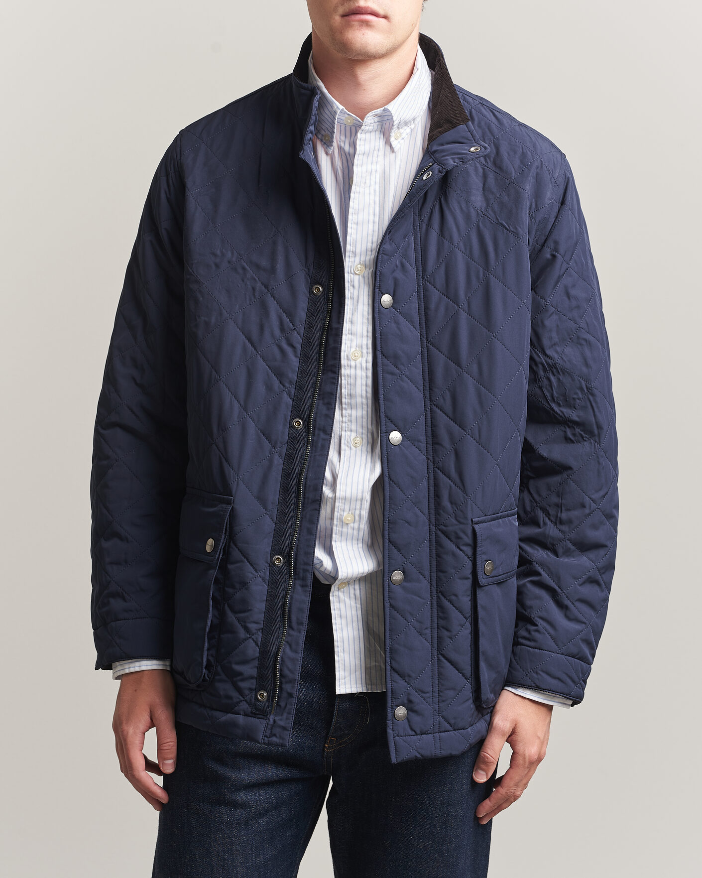 Hombres | Abrigos y chaquetas | Gant | Classic Quilted Mid Jacket Evening Blue
