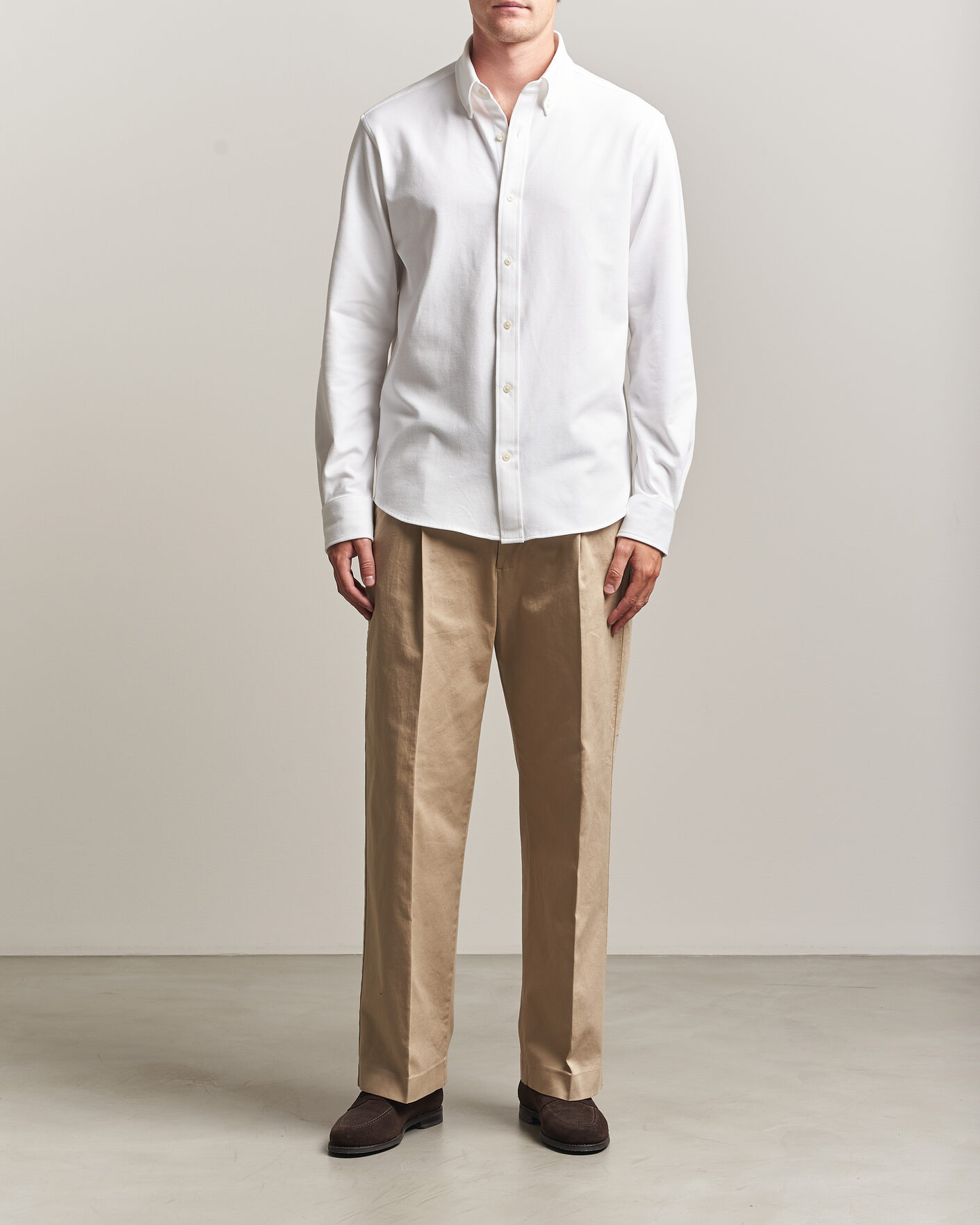Hombres | Camisas | Gant | Regular Fit Jersey Pique Shirt White