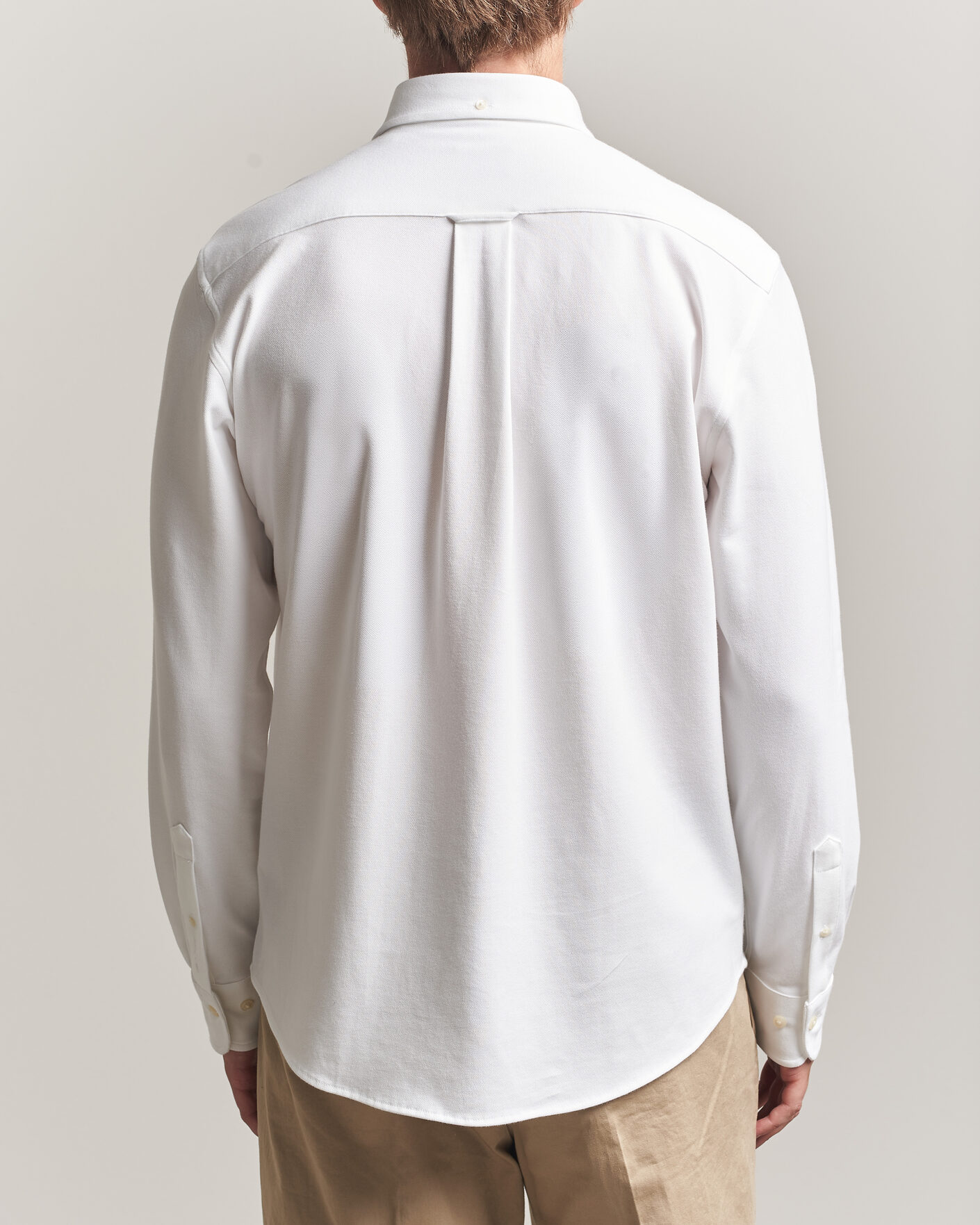 Hombres | Camisas | Gant | Regular Fit Jersey Pique Shirt White